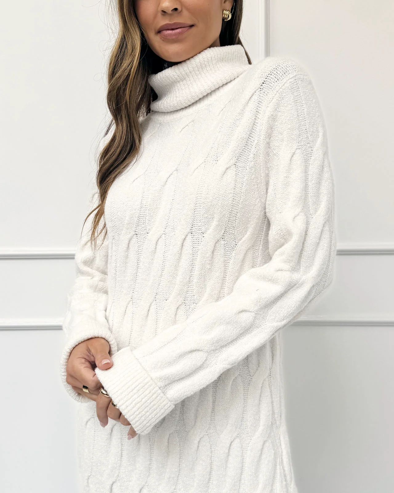 Splendid x @Cellajaneblog Cable Sweater Dress - Image 5
