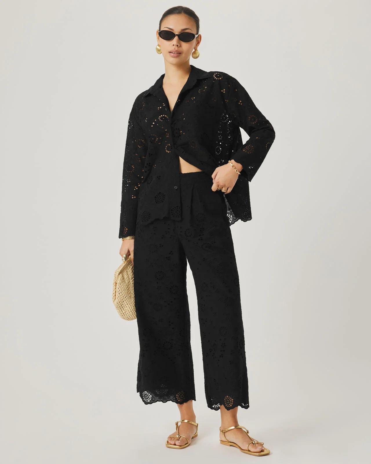 Splendid x @Cellajaneblog Eyelet Button Down - Image 3