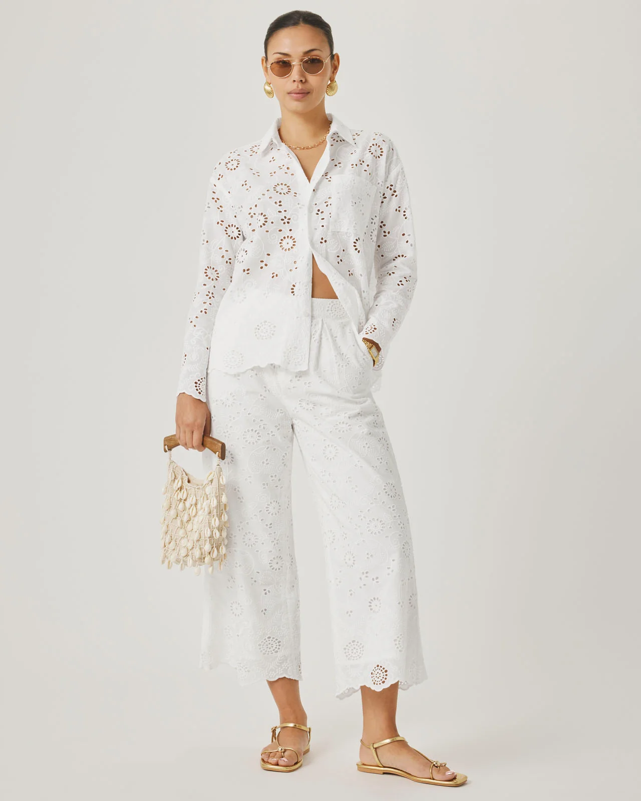 Splendid x @Cellajaneblog Eyelet Button Down - Image 5