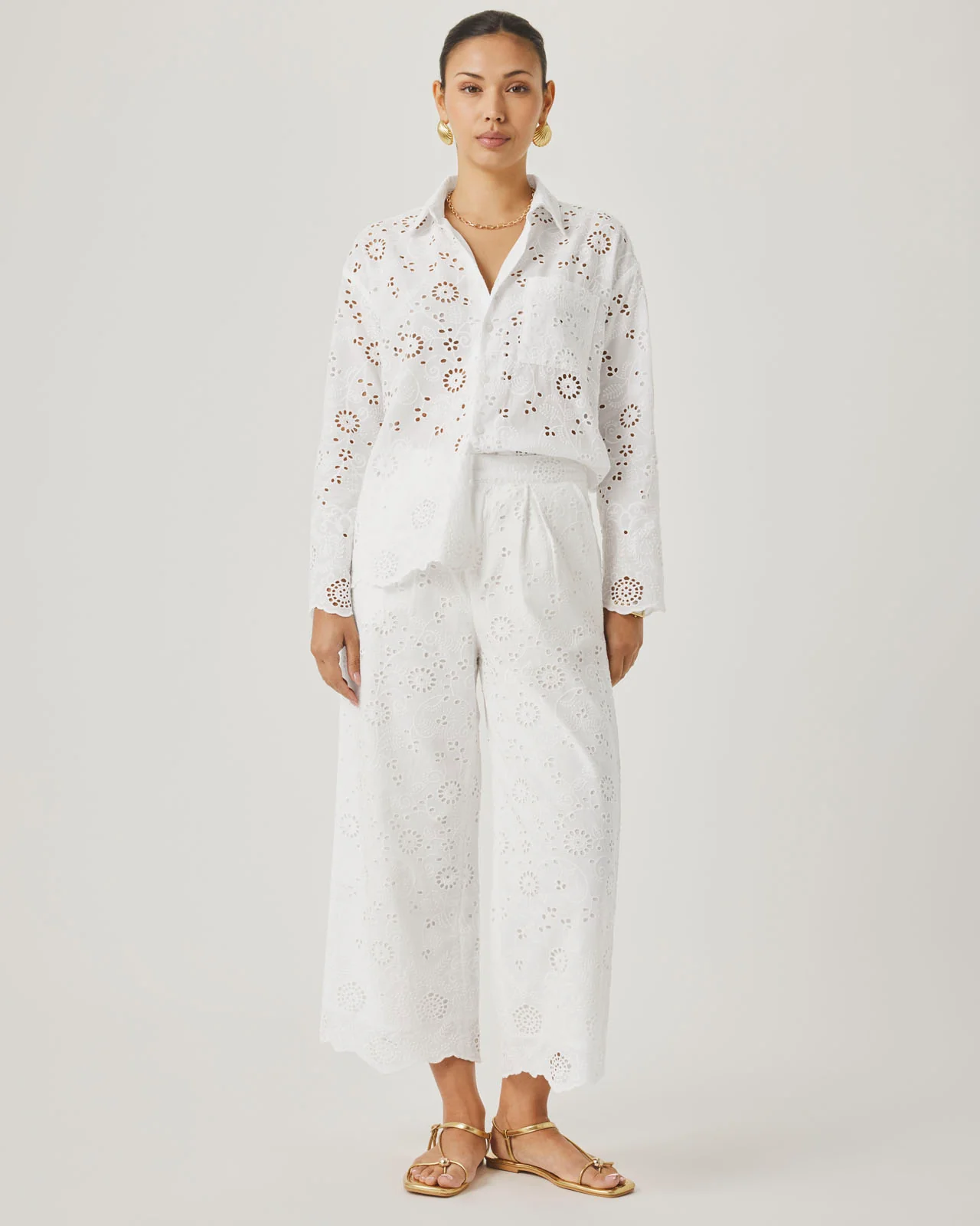 Splendid x @Cellajaneblog Eyelet Button Down - Image 8