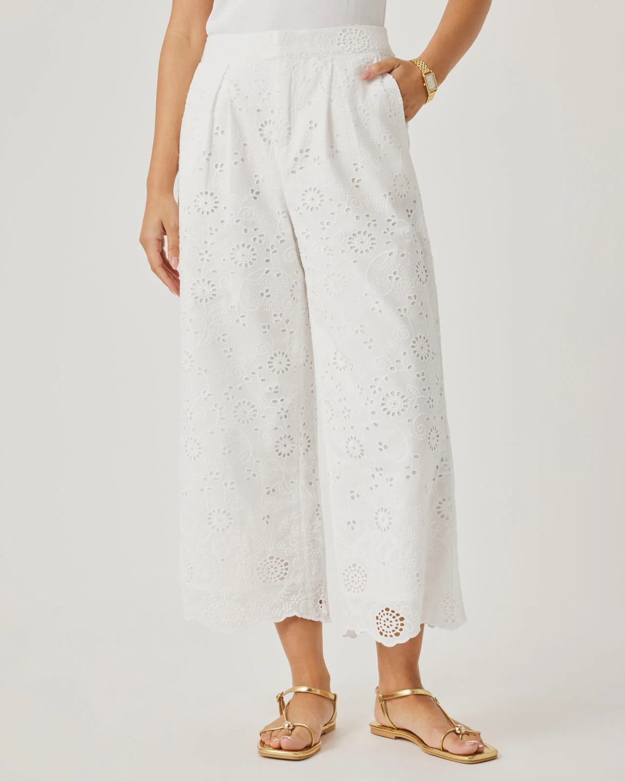 Splendid x @Cellajaneblog Eyelet Pant - Image 5