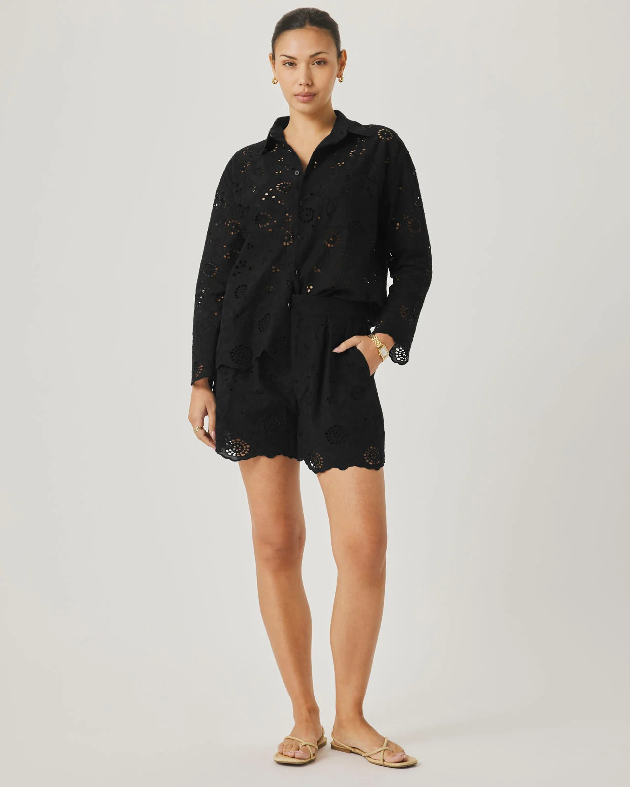Splendid x @Cellajaneblog Eyelet Short - Image 7