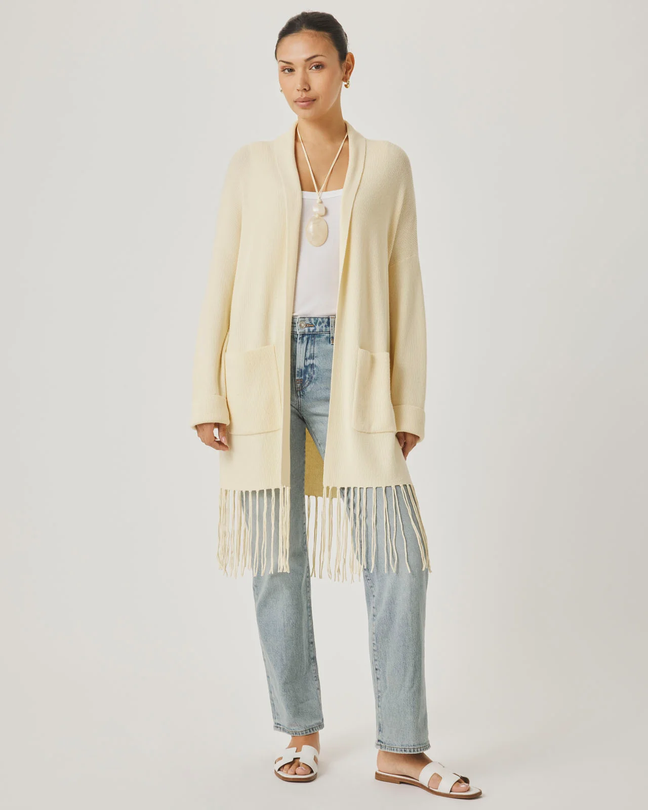 Splendid x @Cellajaneblog Fringe Open Cardi - Image 4