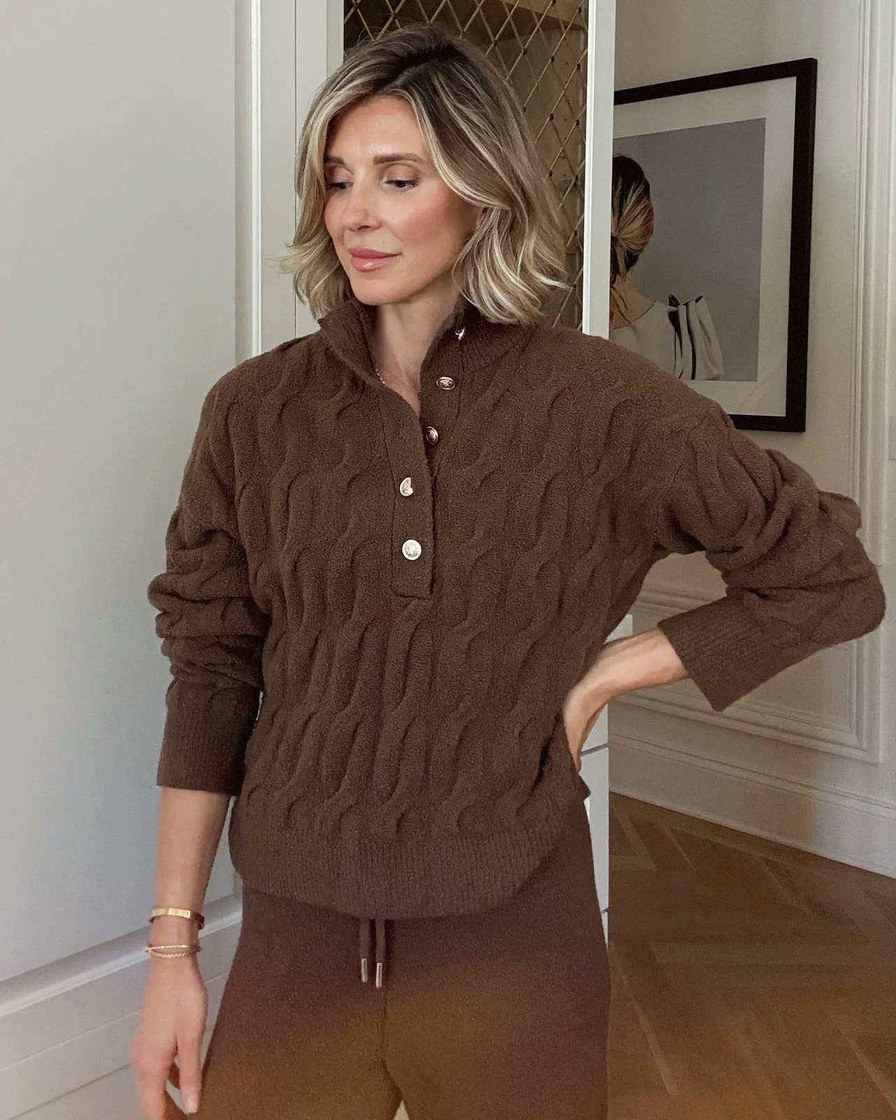 Splendid x @Cellajaneblog Half-Placket Sweater