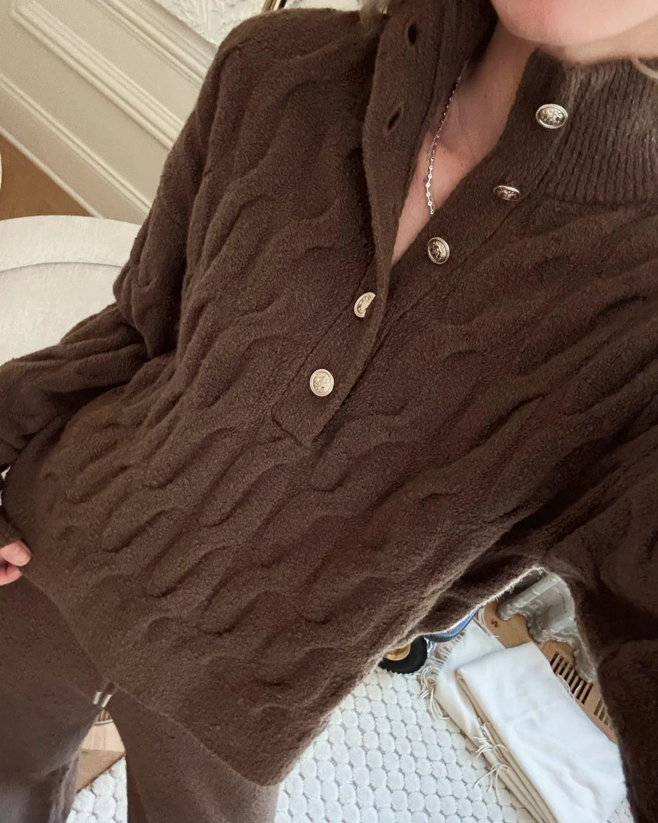 Splendid x @Cellajaneblog Half-Placket Sweater - Image 3
