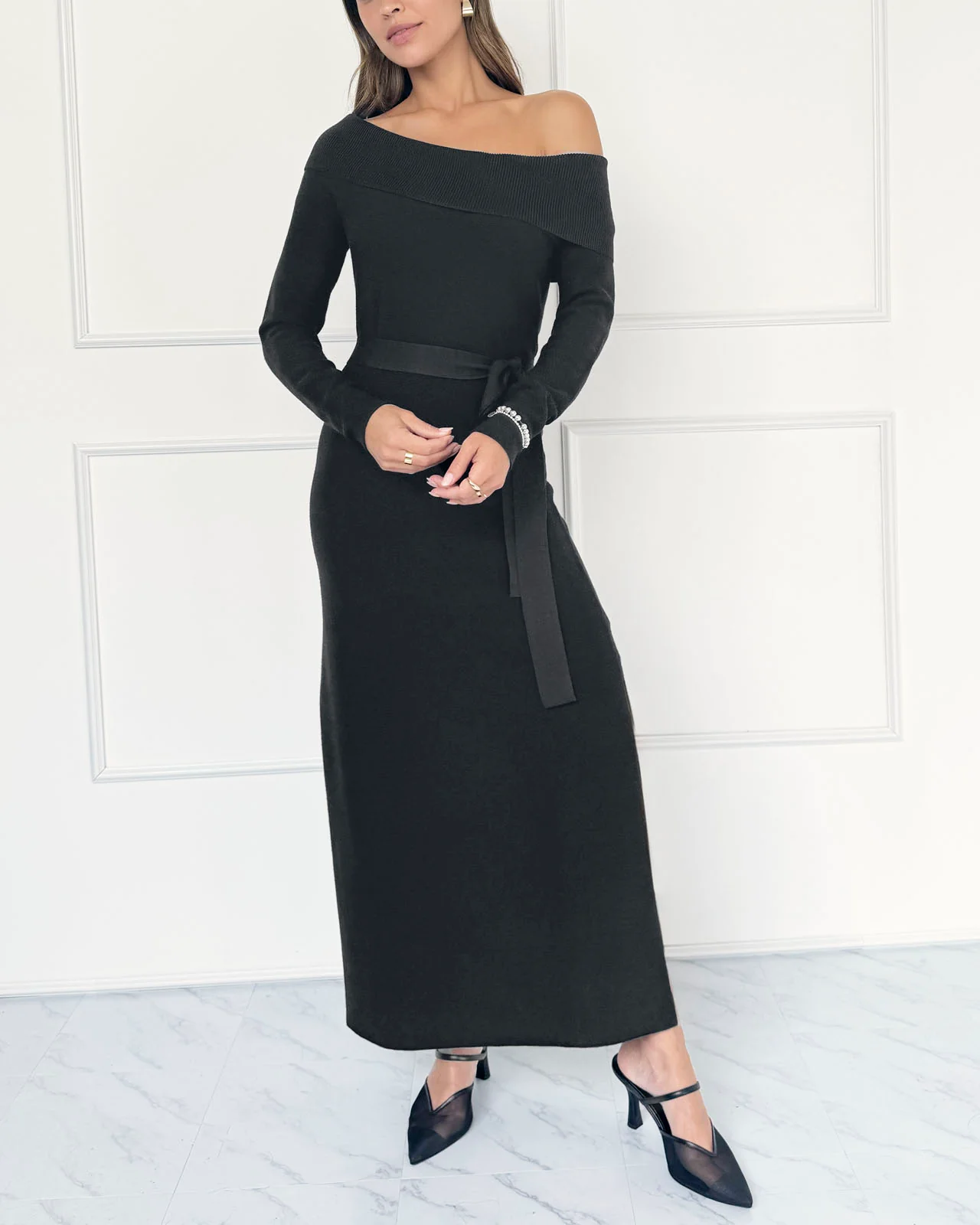 Splendid x @Cellajaneblog Off-the-Shoulder Sweater Dress - Image 2