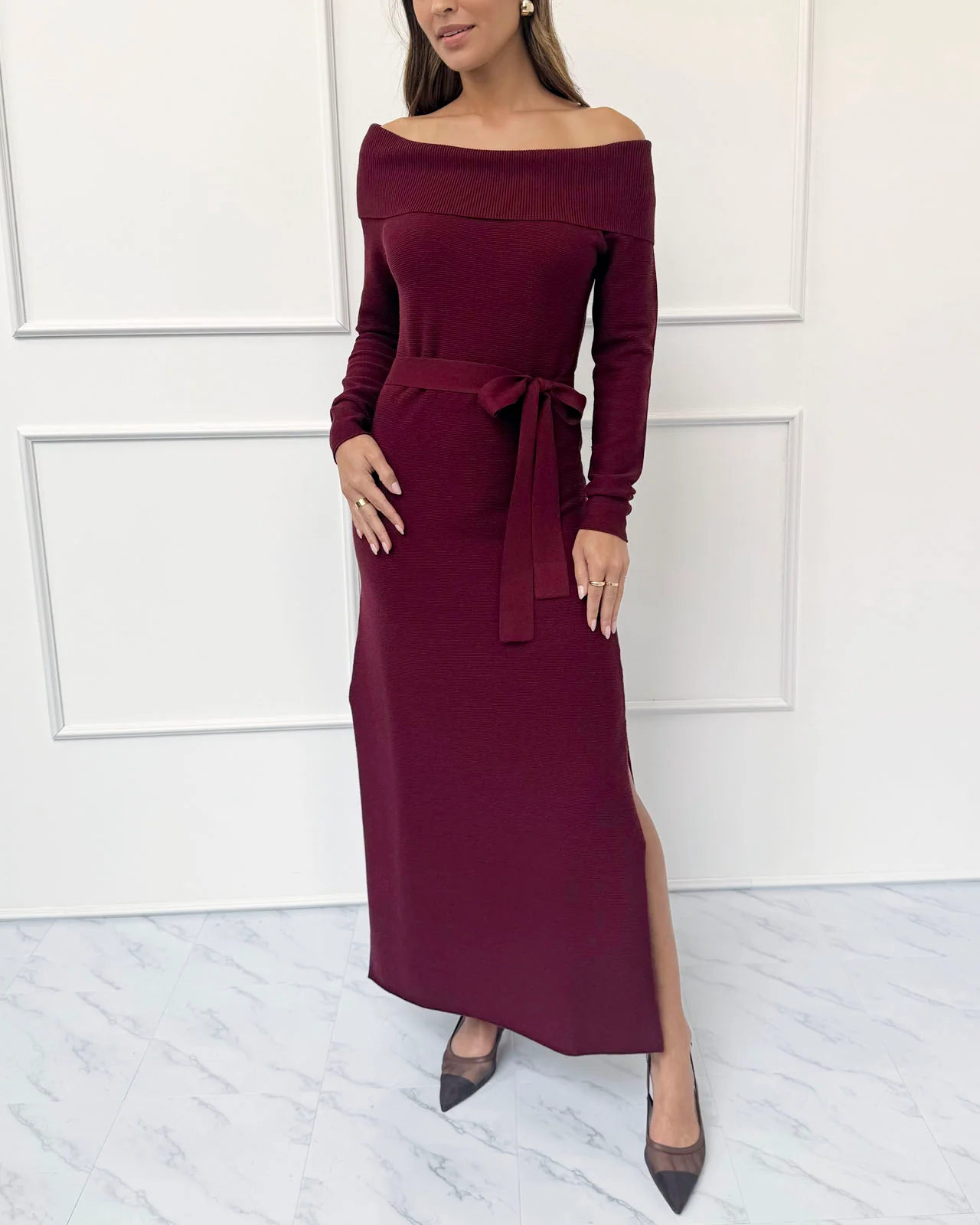 Splendid x @Cellajaneblog Off-the-Shoulder Sweater Dress - Image 4