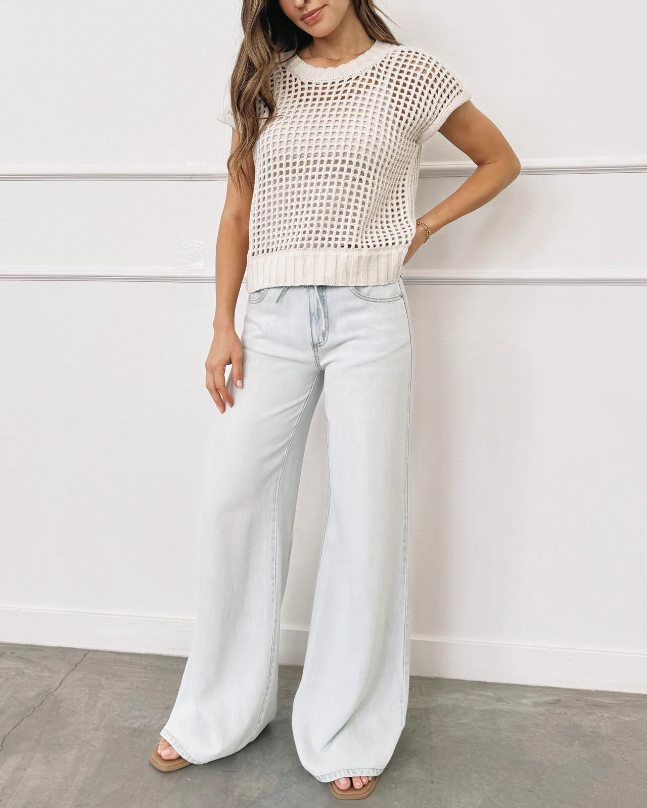 Splendid x @Cellajaneblog Pointelle Sweater Vest - Image 17
