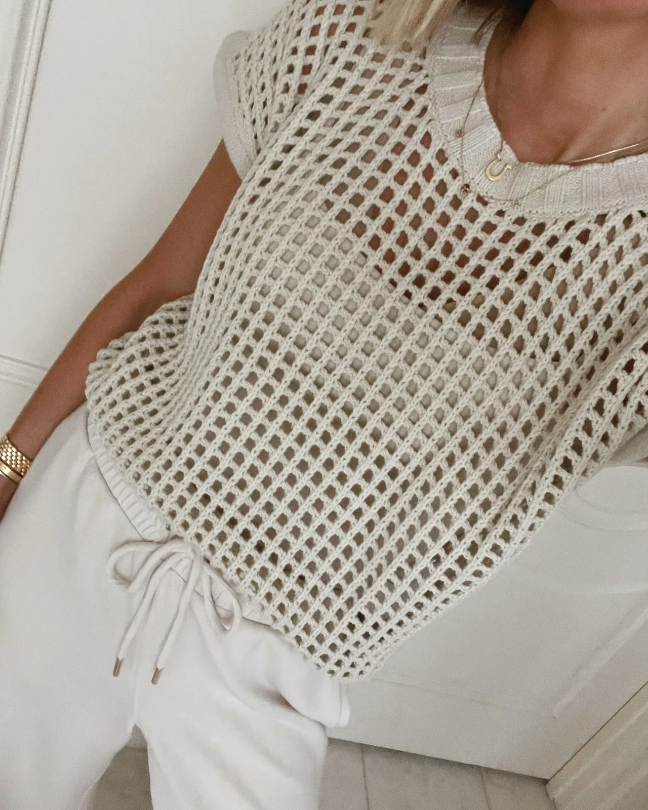 Splendid x @Cellajaneblog Pointelle Sweater Vest - Image 2