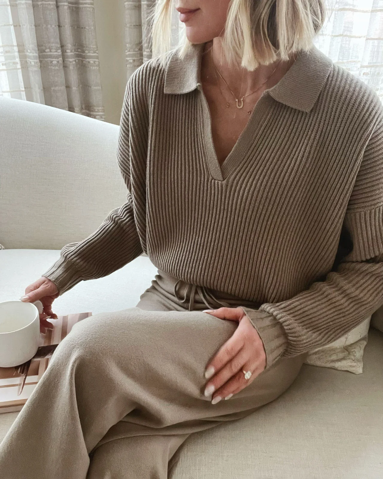Splendid x @Cellajaneblog Polo Sweater
