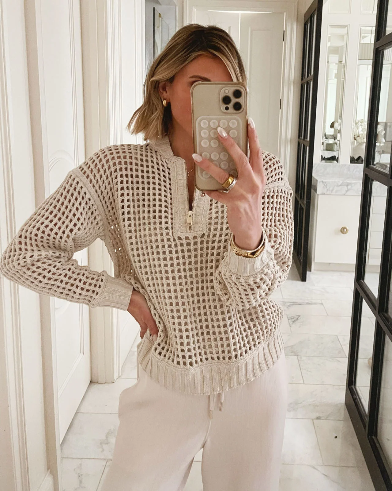 Splendid x @Cellajaneblog Quarter Zip Sweater