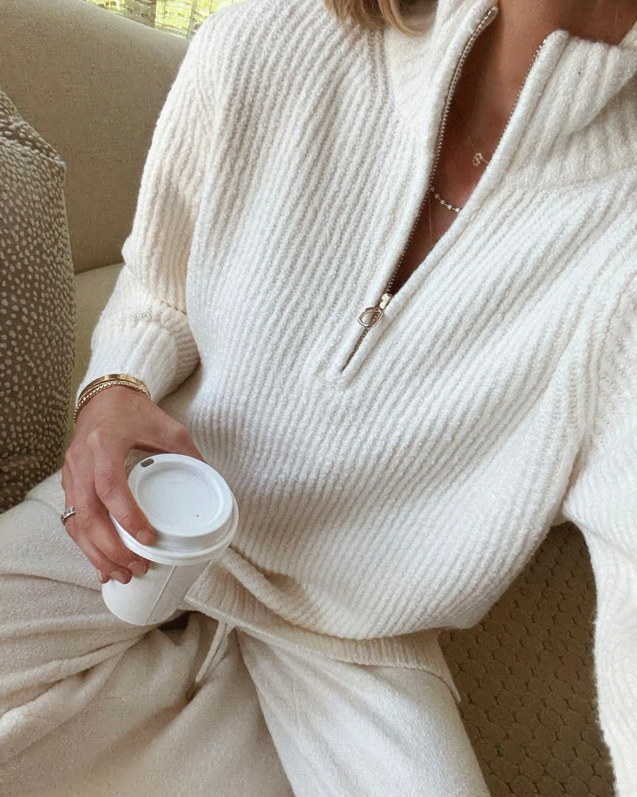 Splendid x @Cellajaneblog Quarter Zip Sweater