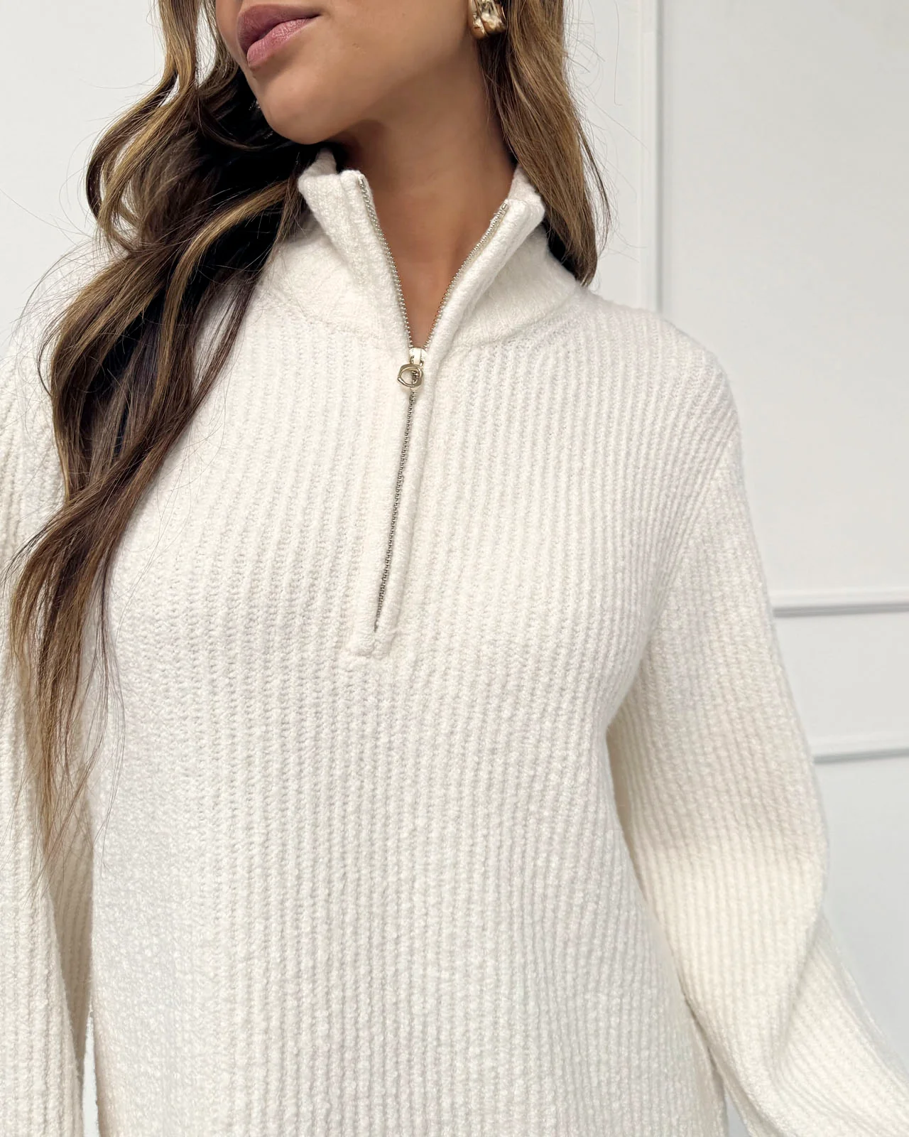 Splendid x @Cellajaneblog Quarter Zip Sweater - Image 5