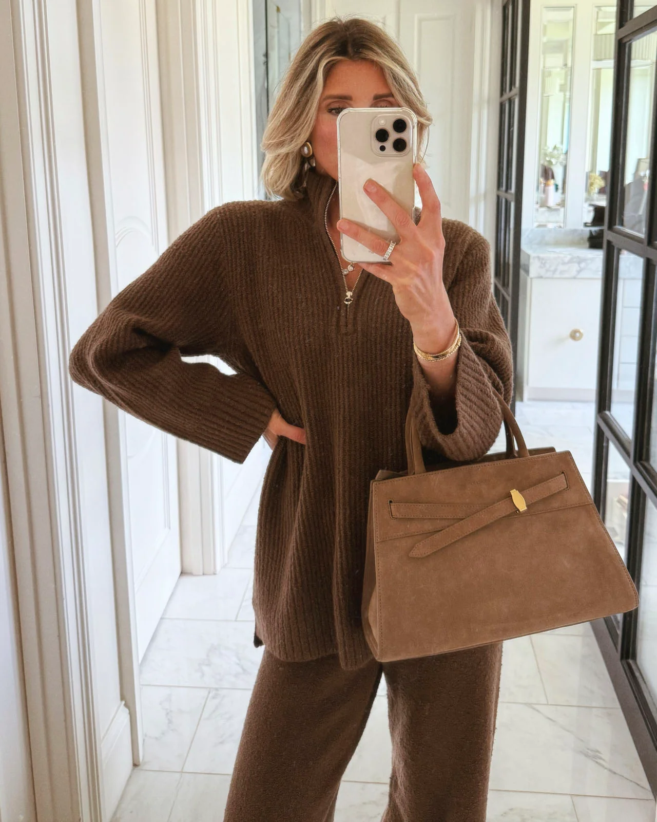 Splendid x @Cellajaneblog Quarter Zip Sweater