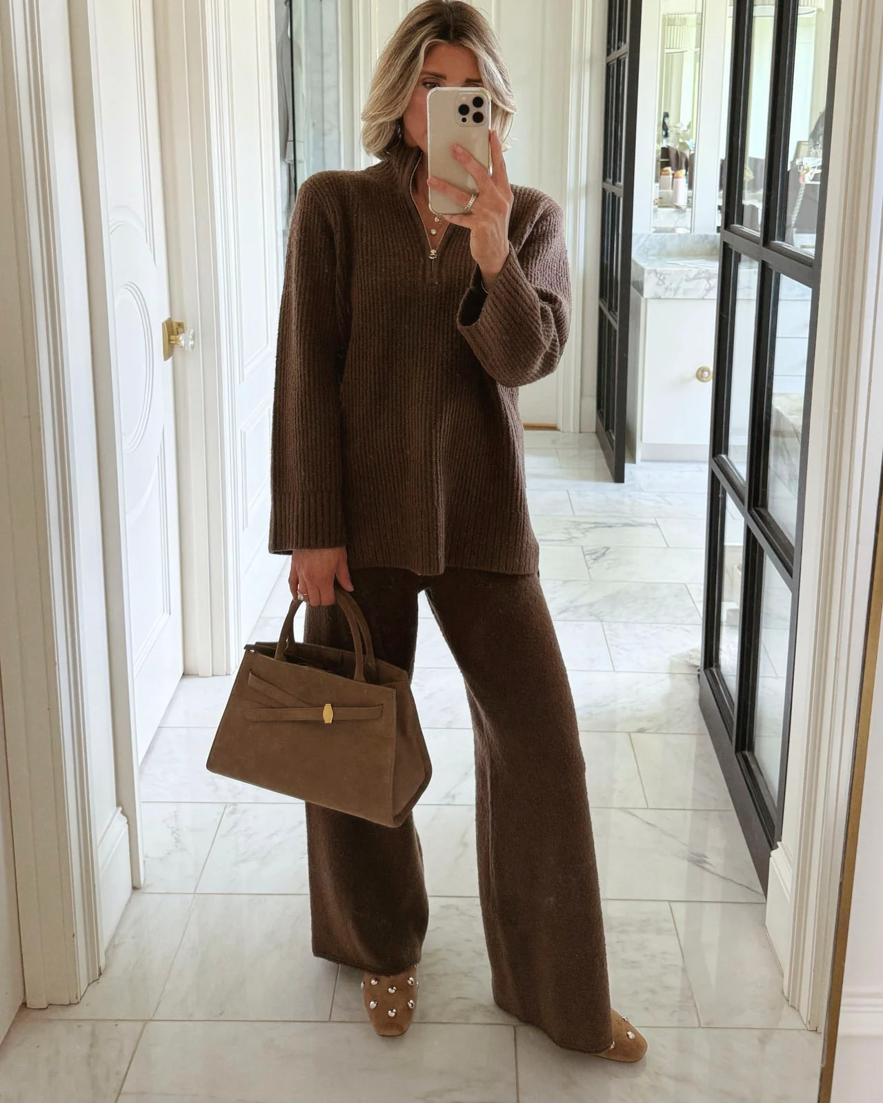 Splendid x @Cellajaneblog Quarter Zip Sweater - Image 3