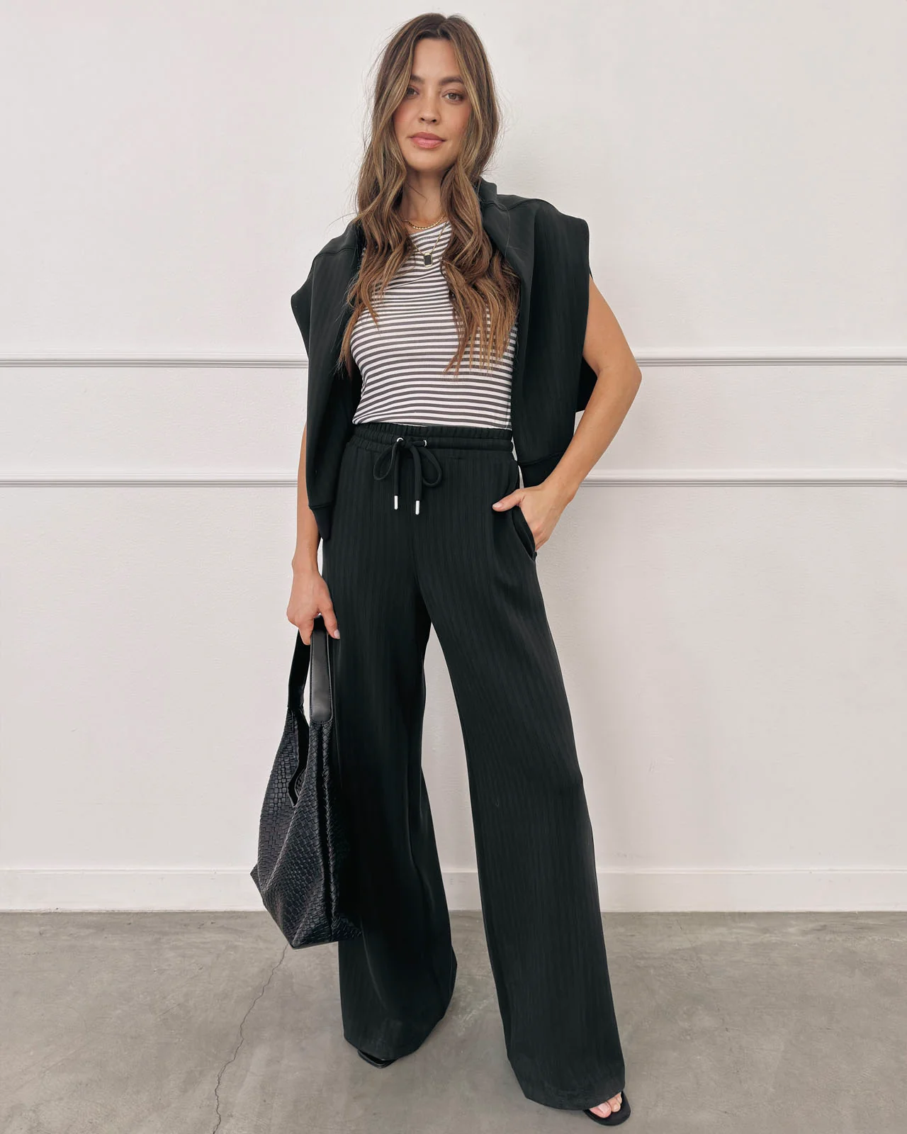 Splendid x @Cellajaneblog Rib Scuba Wide Leg Pant - Image 10