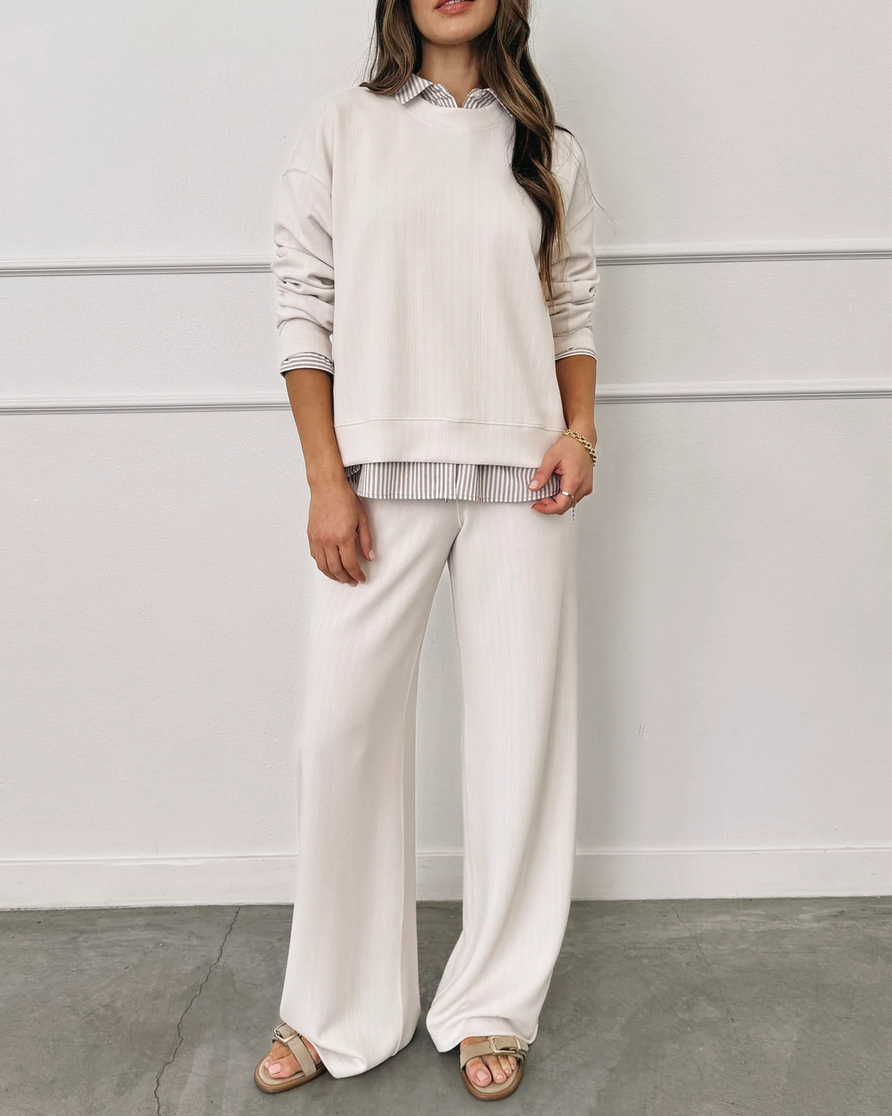 Splendid x @Cellajaneblog Rib Scuba Wide Leg Pant - Image 16