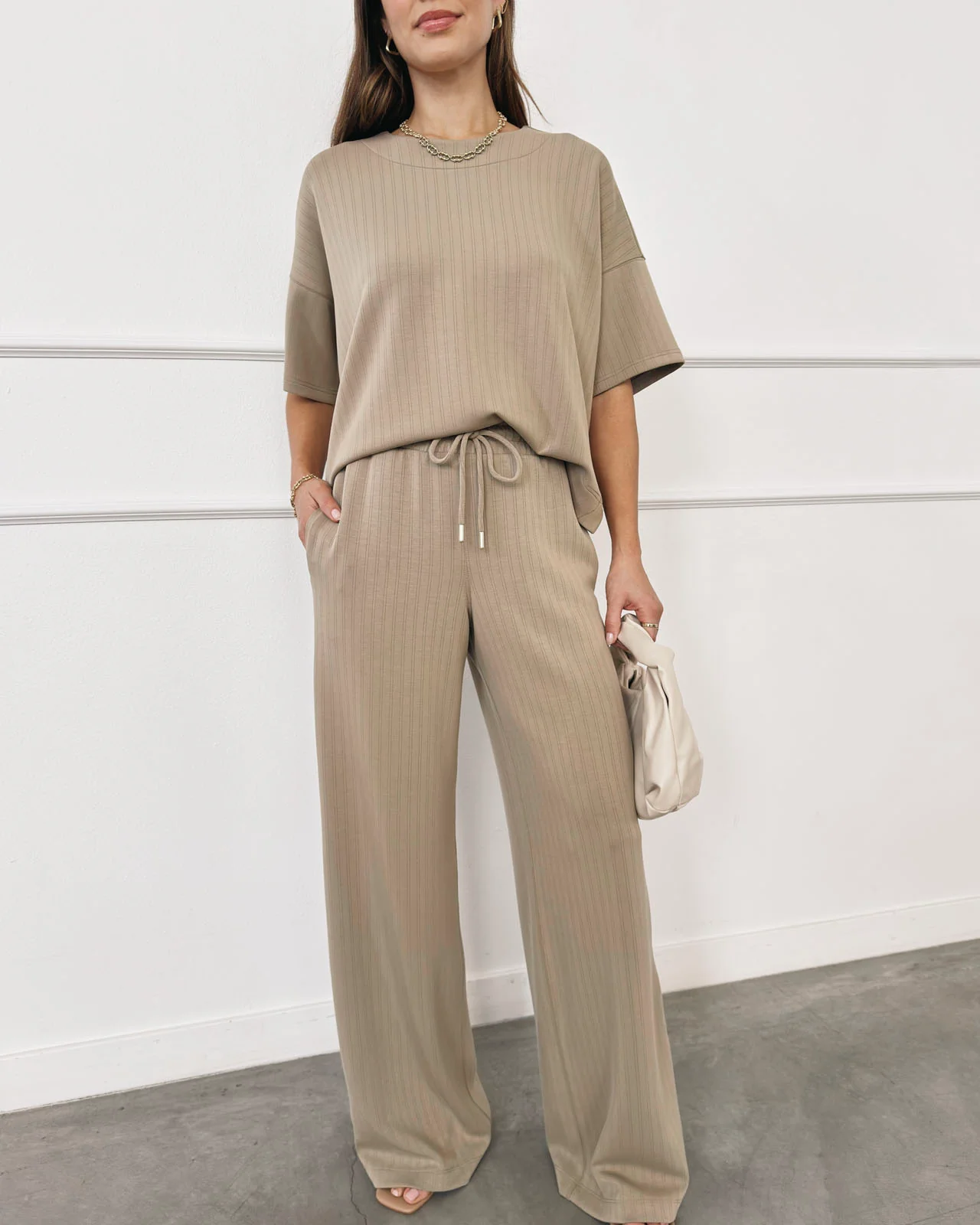 Splendid x @Cellajaneblog Rib Scuba Wide Leg Pant - Image 20