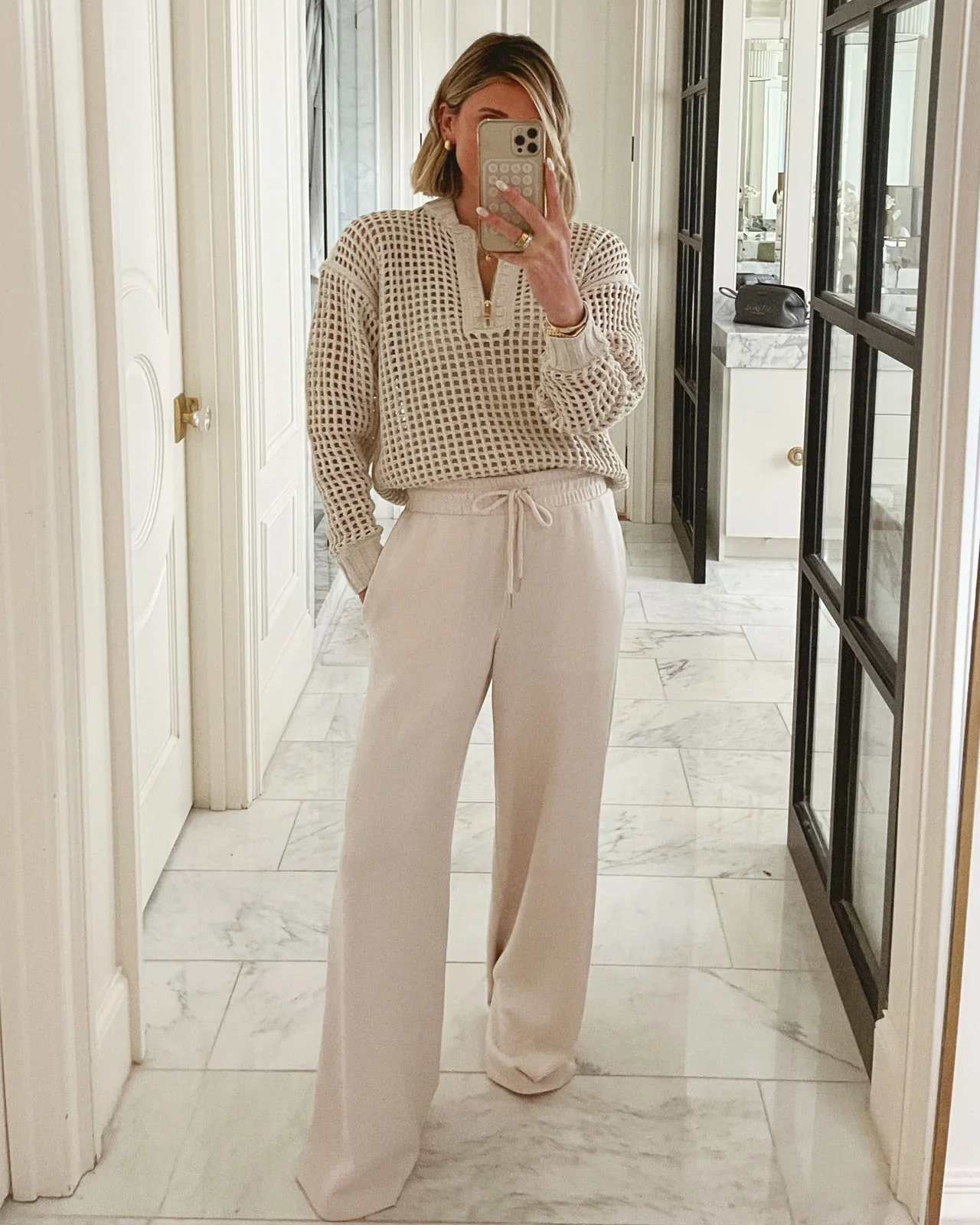 Splendid x @Cellajaneblog Rib Scuba Wide Leg Pant - Image 3