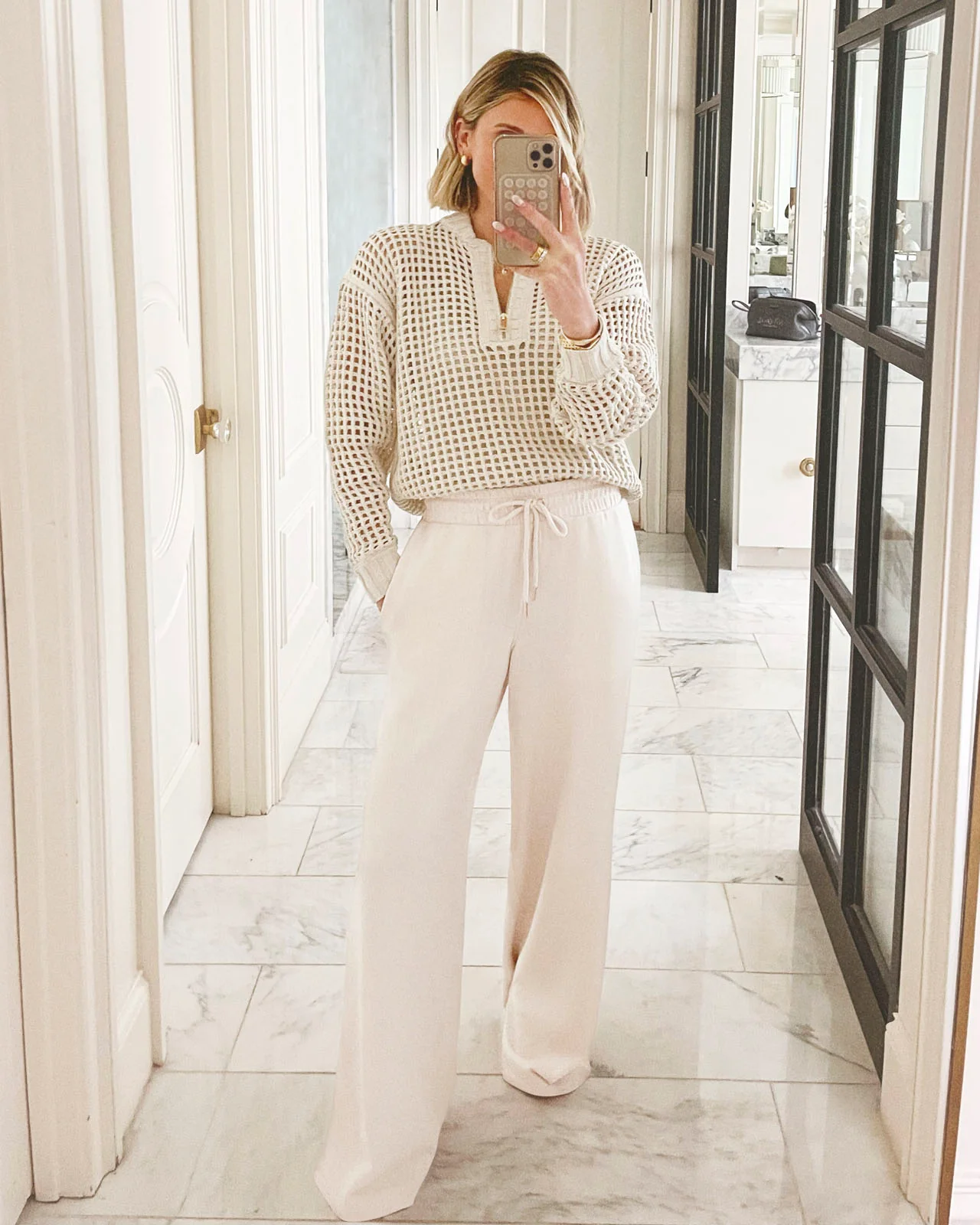 Splendid x @Cellajaneblog Rib Scuba Wide Leg Pant - Image 4