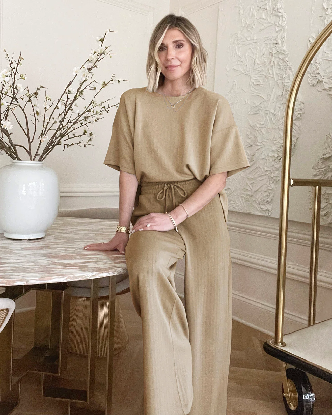 Splendid x @Cellajaneblog Rib Scuba Wide Leg Pant - Image 6