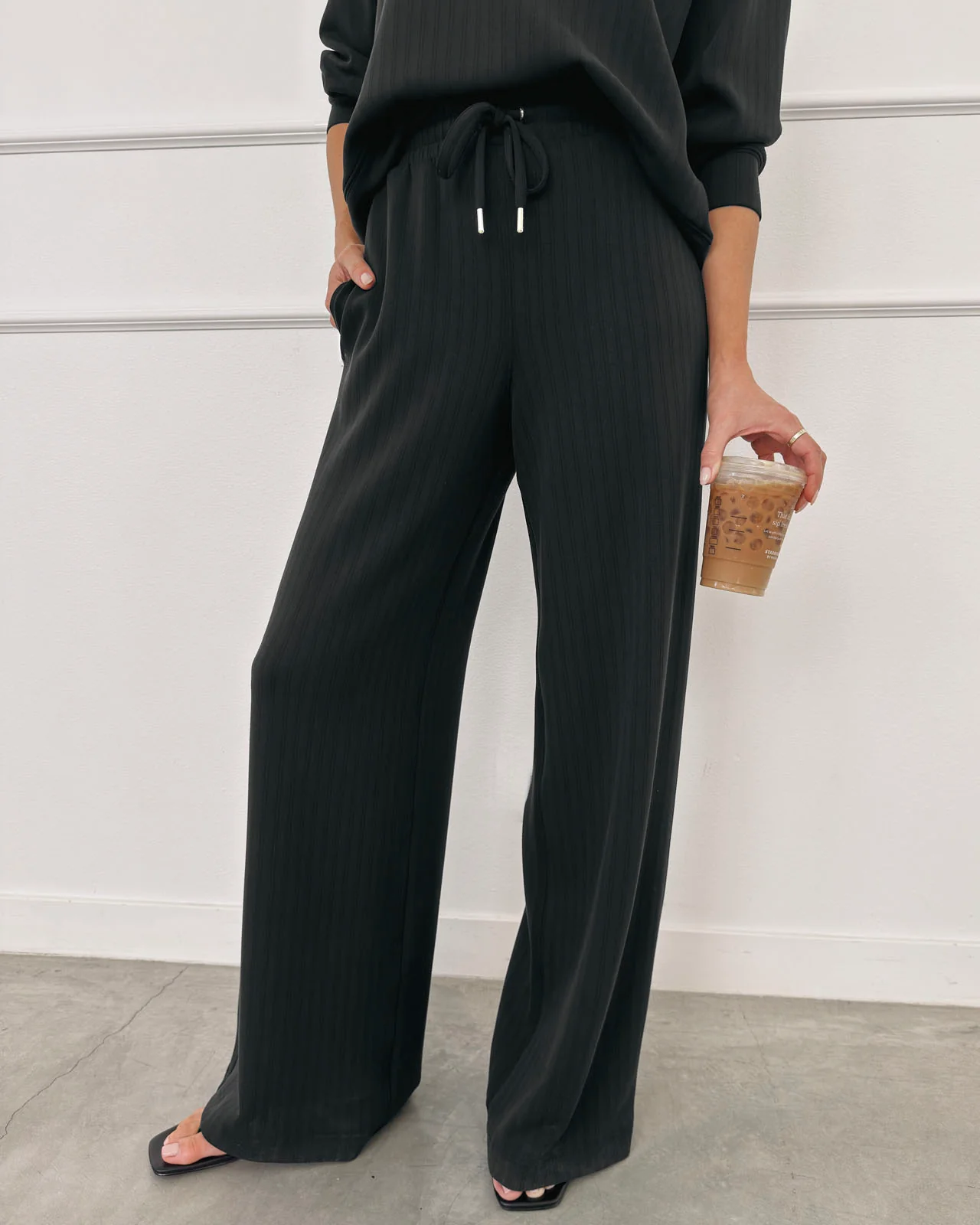 Splendid x @Cellajaneblog Rib Scuba Wide Leg Pant - Image 8