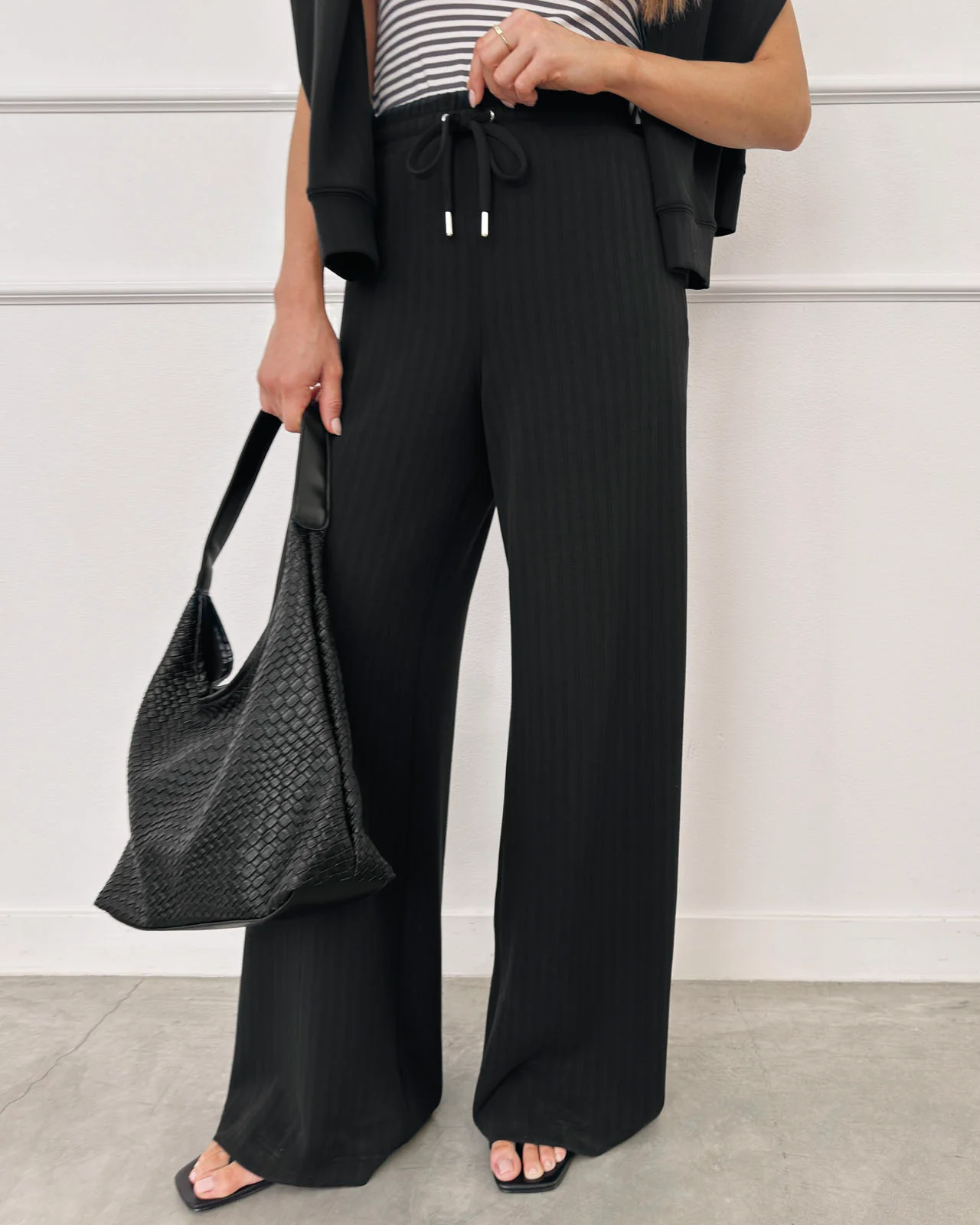 Splendid x @Cellajaneblog Rib Scuba Wide Leg Pant - Image 9