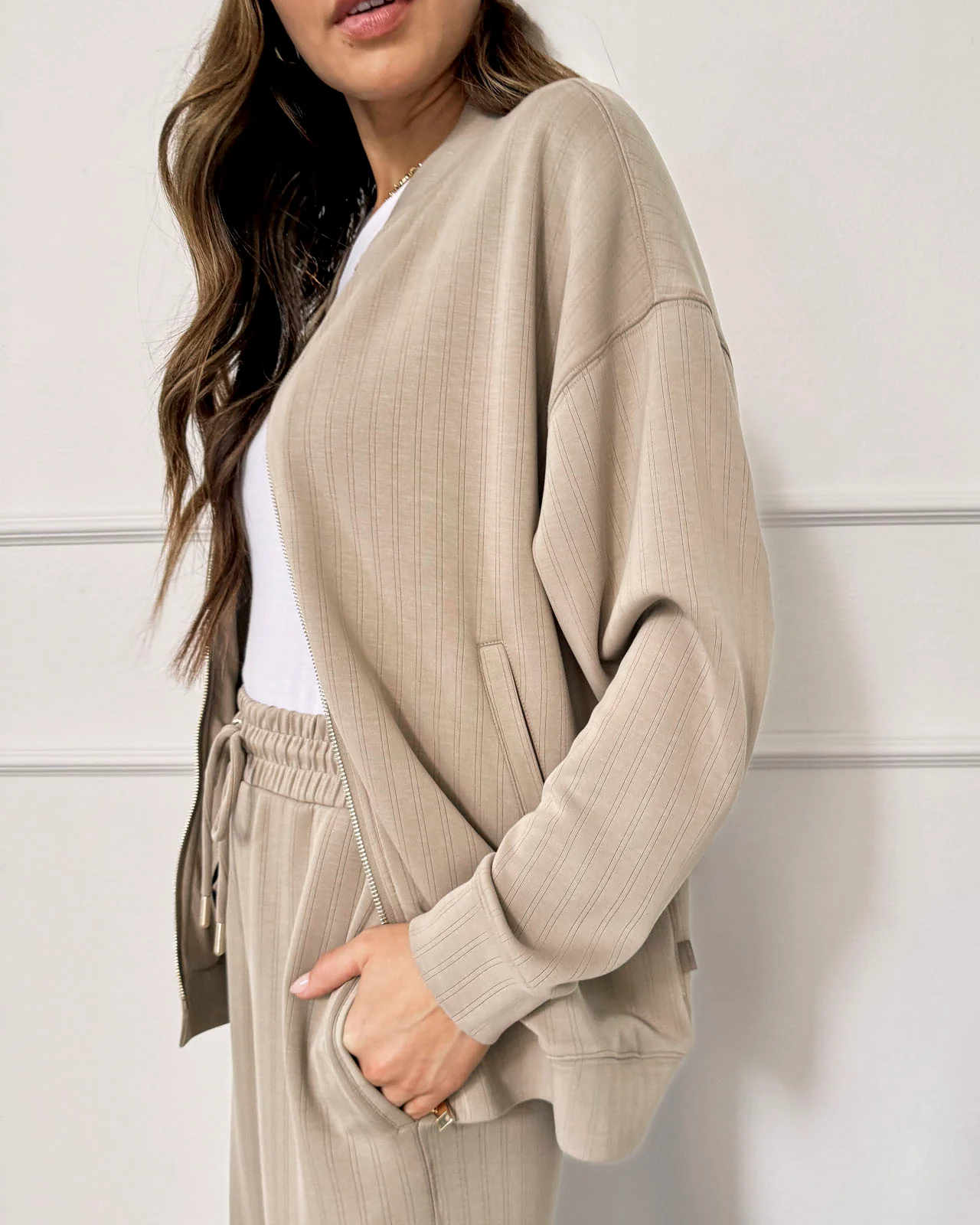 Splendid x Cellajaneblog Rib Scuba Zip-Up Jacket - Image 11