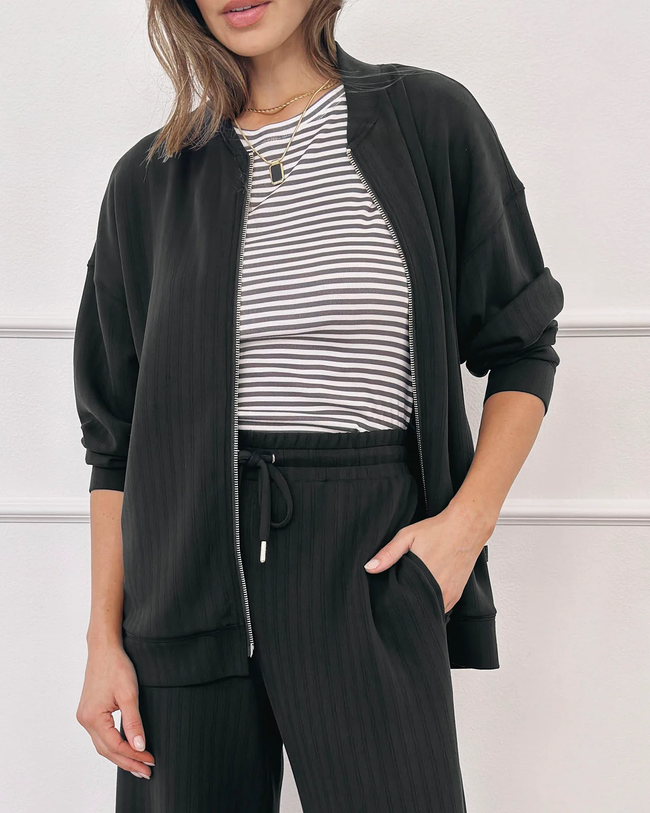Splendid x Cellajaneblog Rib Scuba Zip-Up Jacket - Image 6