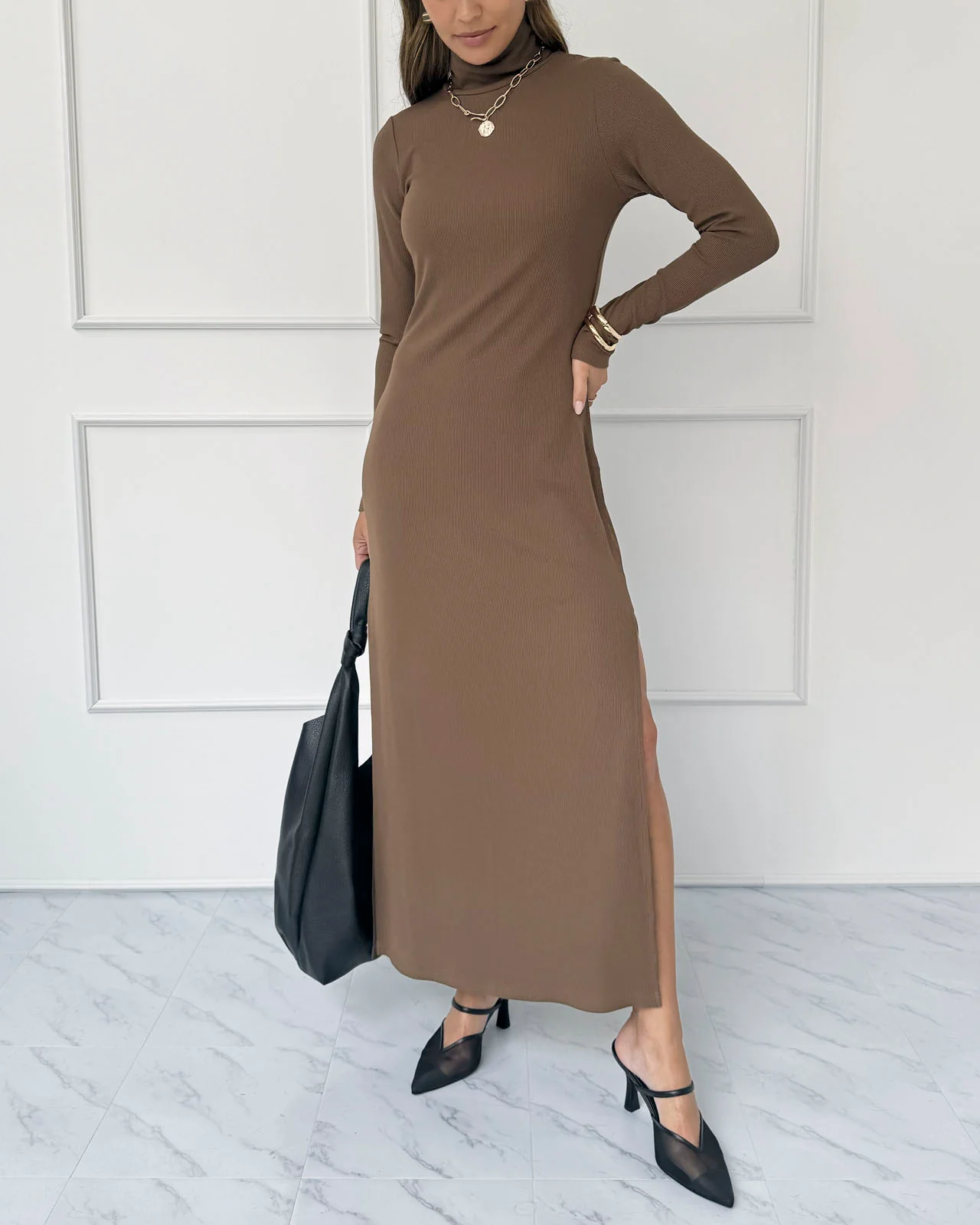 Splendid x @Cellajaneblog Rib Turtleneck Dress - Image 3