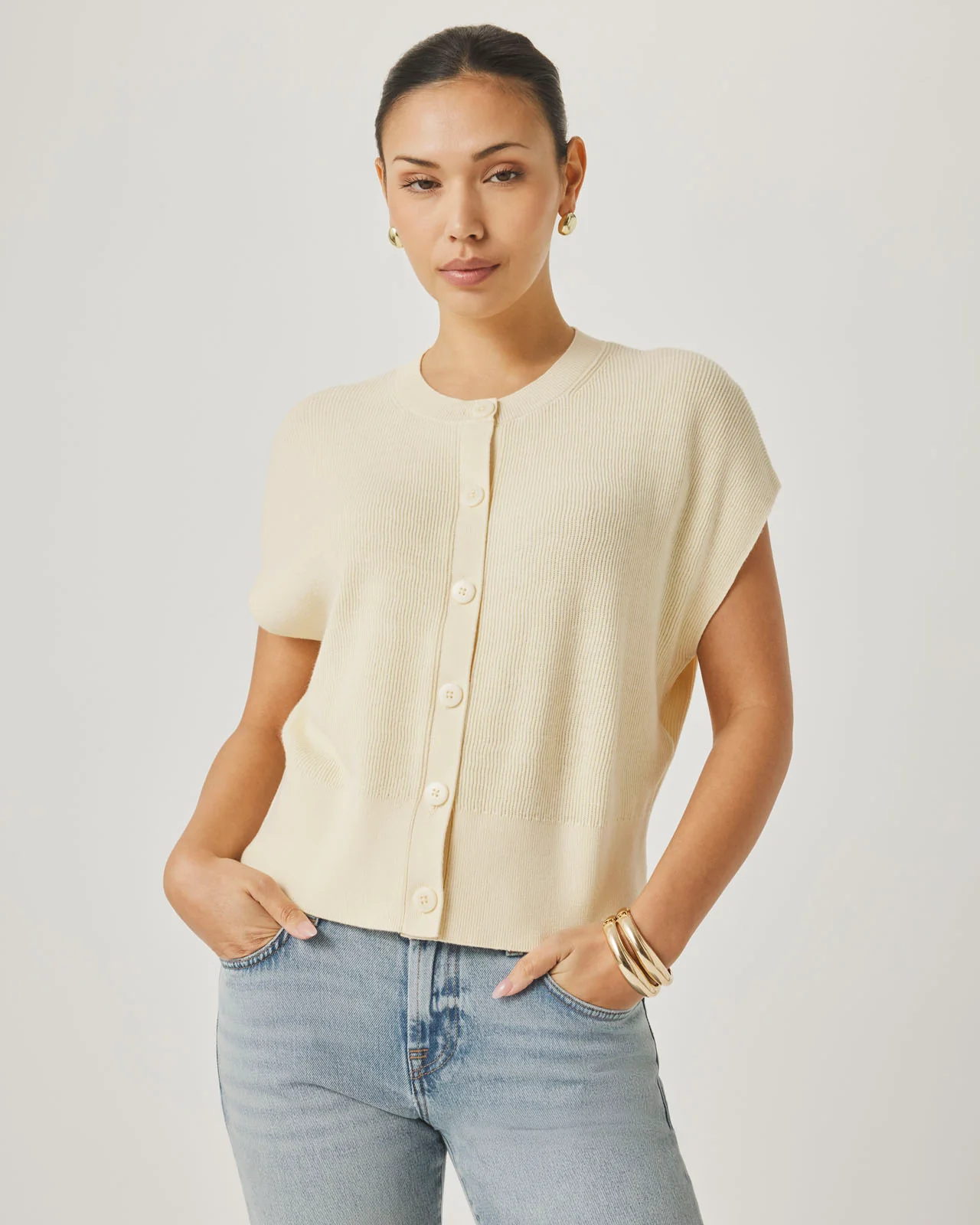 Splendid x @Cellajaneblog Sleeveless Cardi - Image 4