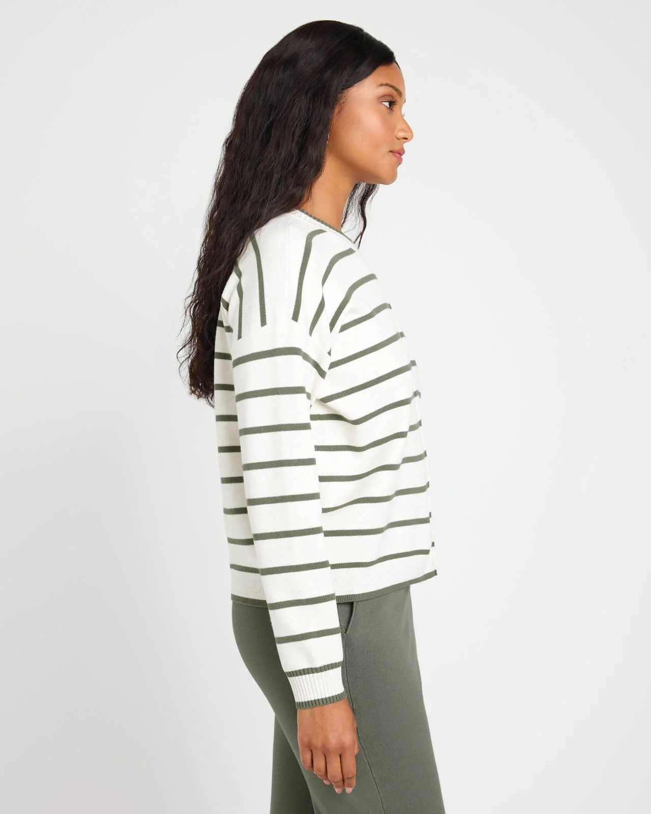 Splendid x @Cellajaneblog Stripe Front Seam Sweater - Image 10