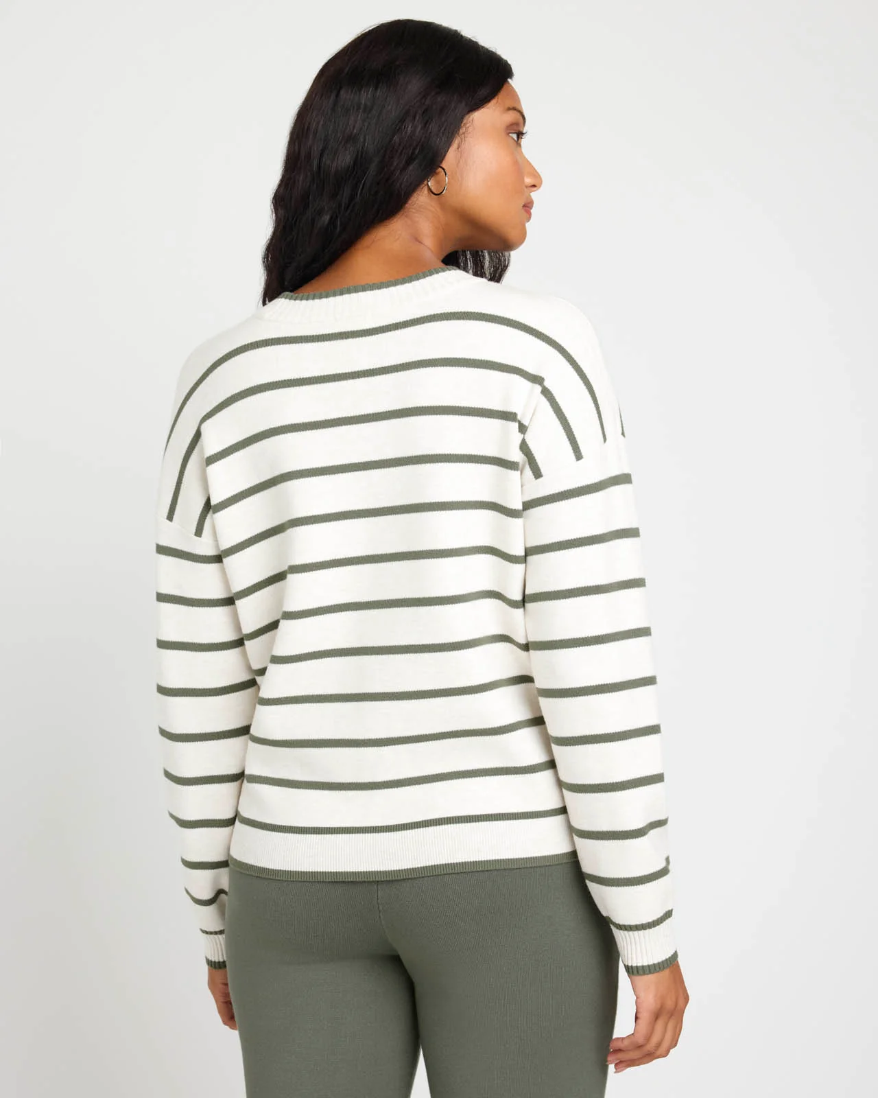 Splendid x @Cellajaneblog Stripe Front Seam Sweater - Image 11