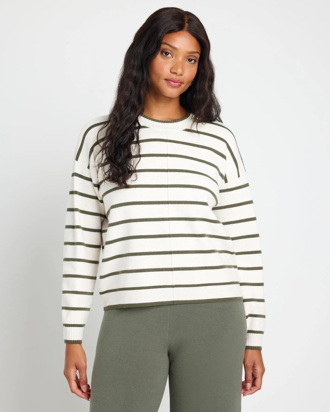 Splendid x @Cellajaneblog Stripe Front Seam Sweater - Image 3