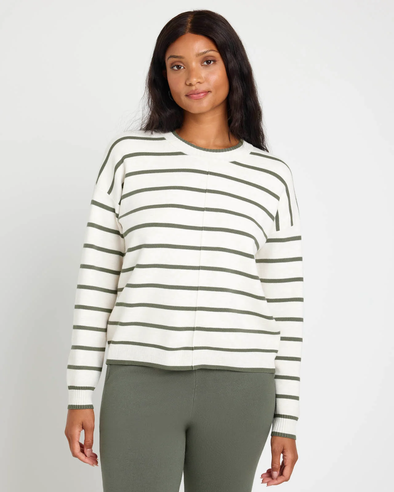 Splendid x @Cellajaneblog Stripe Front Seam Sweater - Image 9