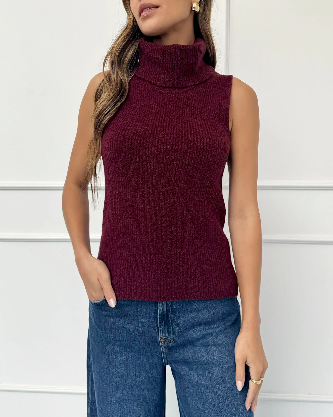 Splendid x @Cellajaneblog Turtleneck Tank Sweater - Image 8