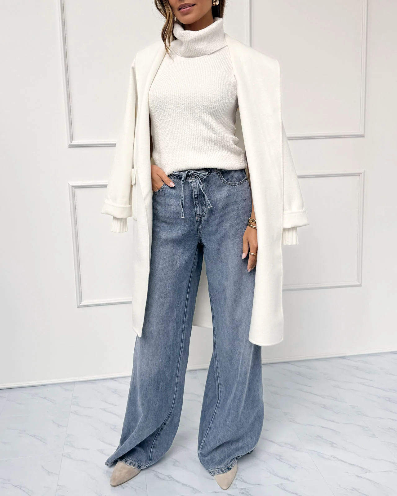 Splendid x @Cellajaneblog Turtleneck Tank Sweater - Image 4