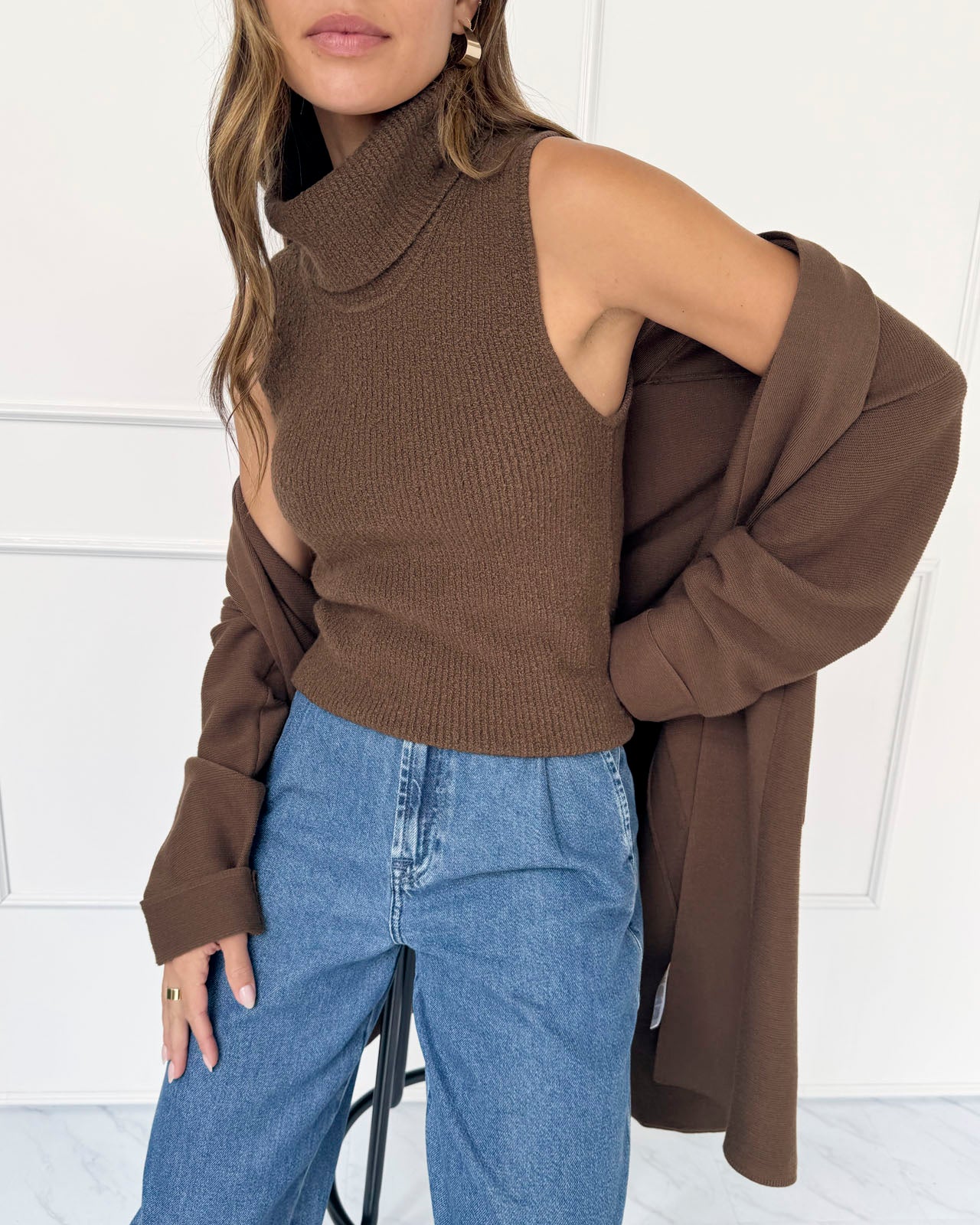 Splendid x @Cellajaneblog Turtleneck Tank Sweater - Image 5
