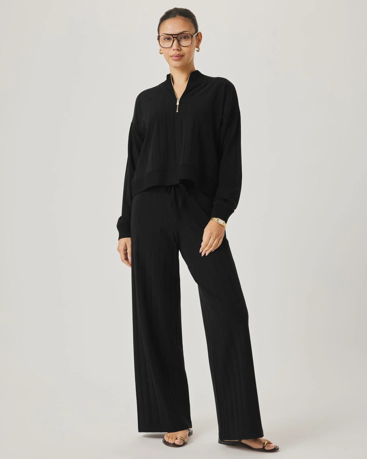 Splendid x @Cellajaneblog Wide Rib Quarter Zip - Image 3