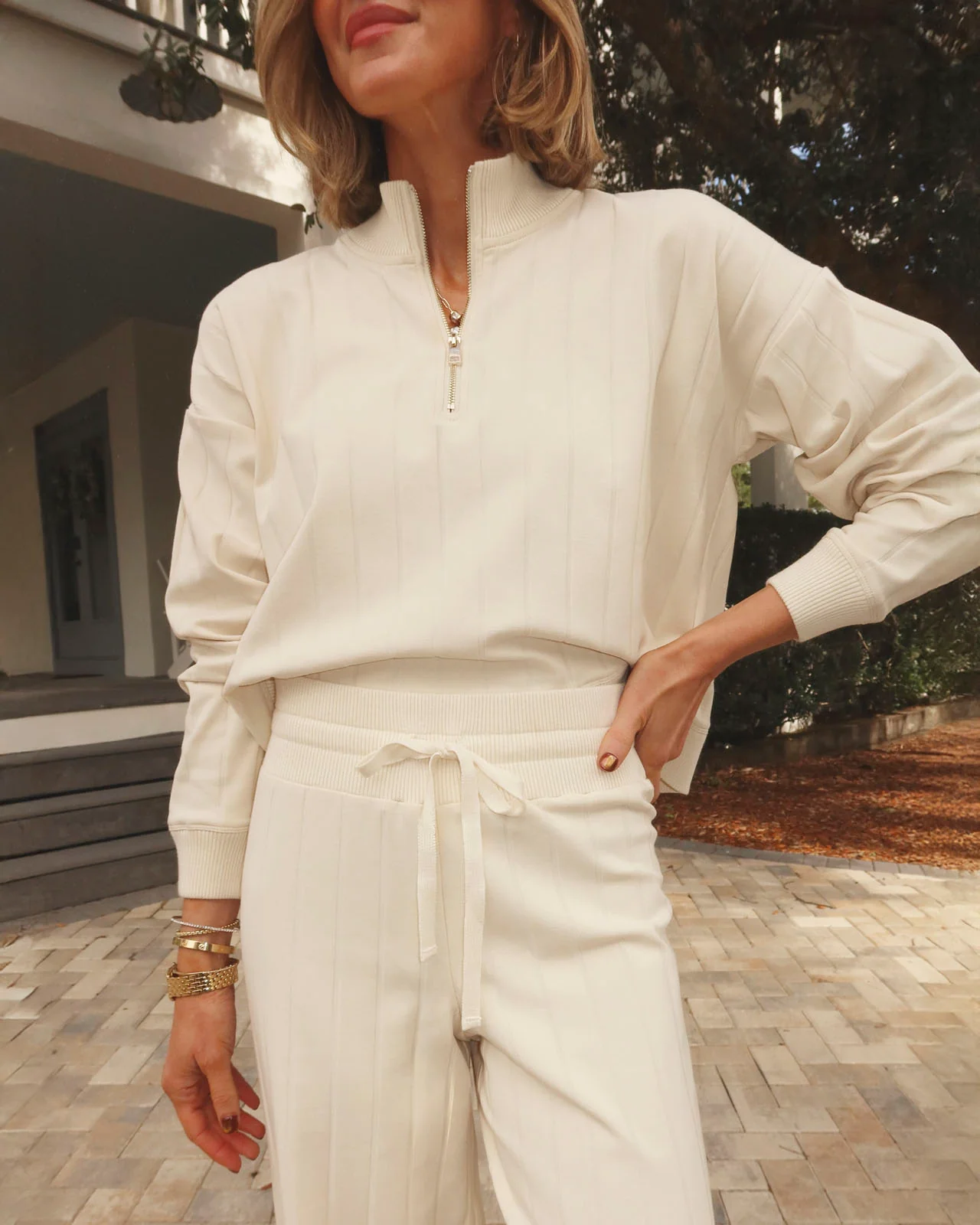 Splendid x @Cellajaneblog Wide Rib Quarter Zip