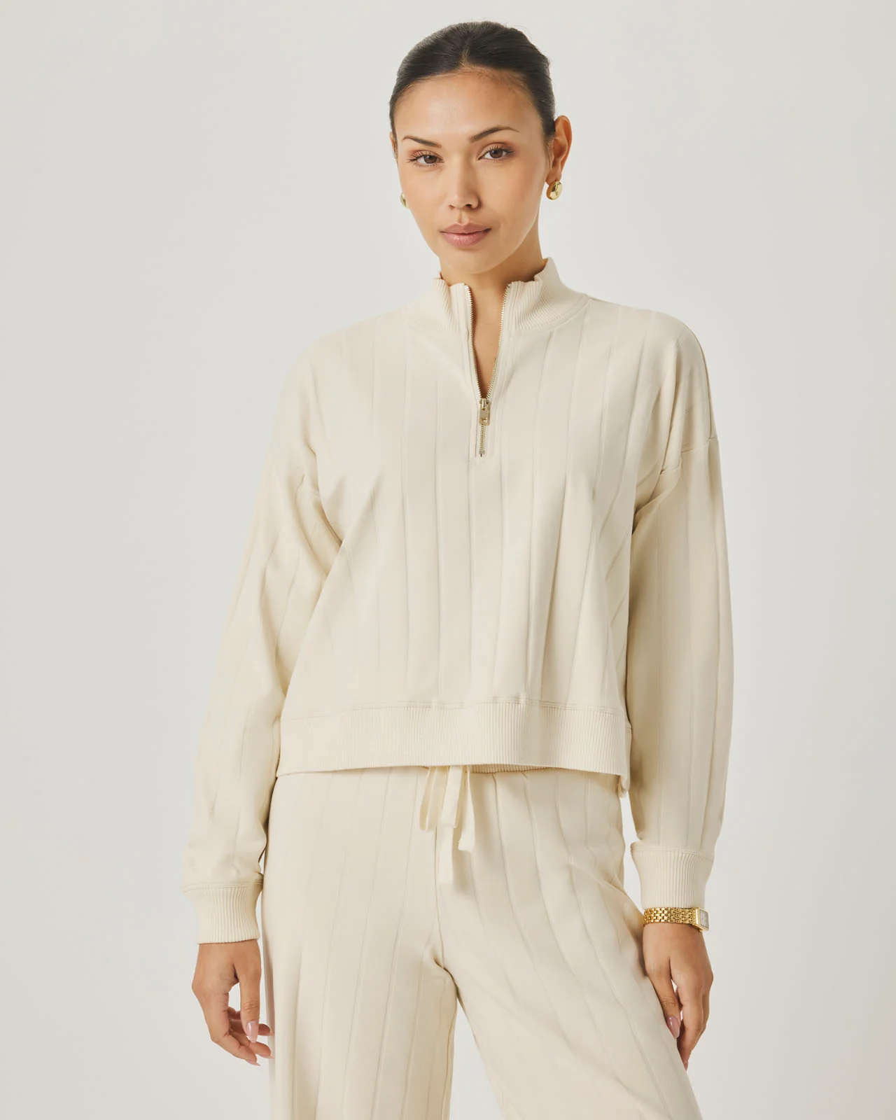 Splendid x @Cellajaneblog Wide Rib Quarter Zip - Image 4