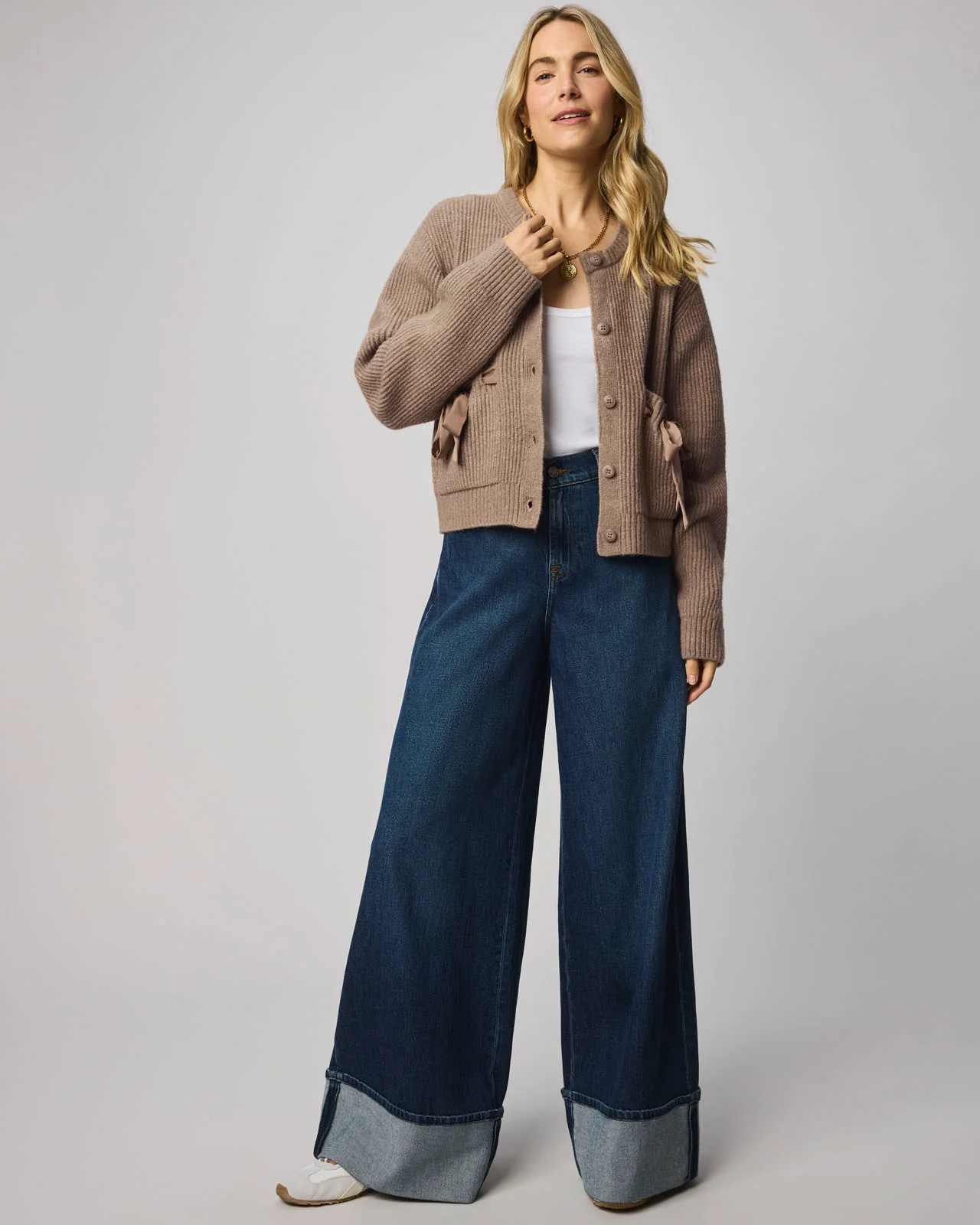 Stassi Satin Tie Cardigan - Image 2