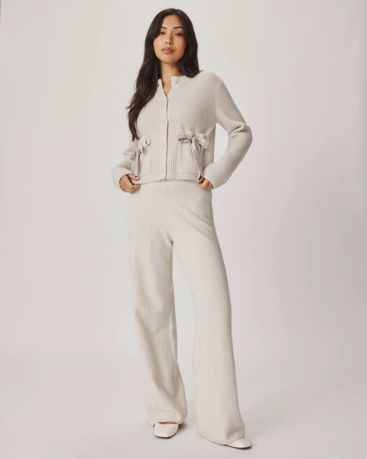 Stassi Satin Tie Cardigan - Image 9
