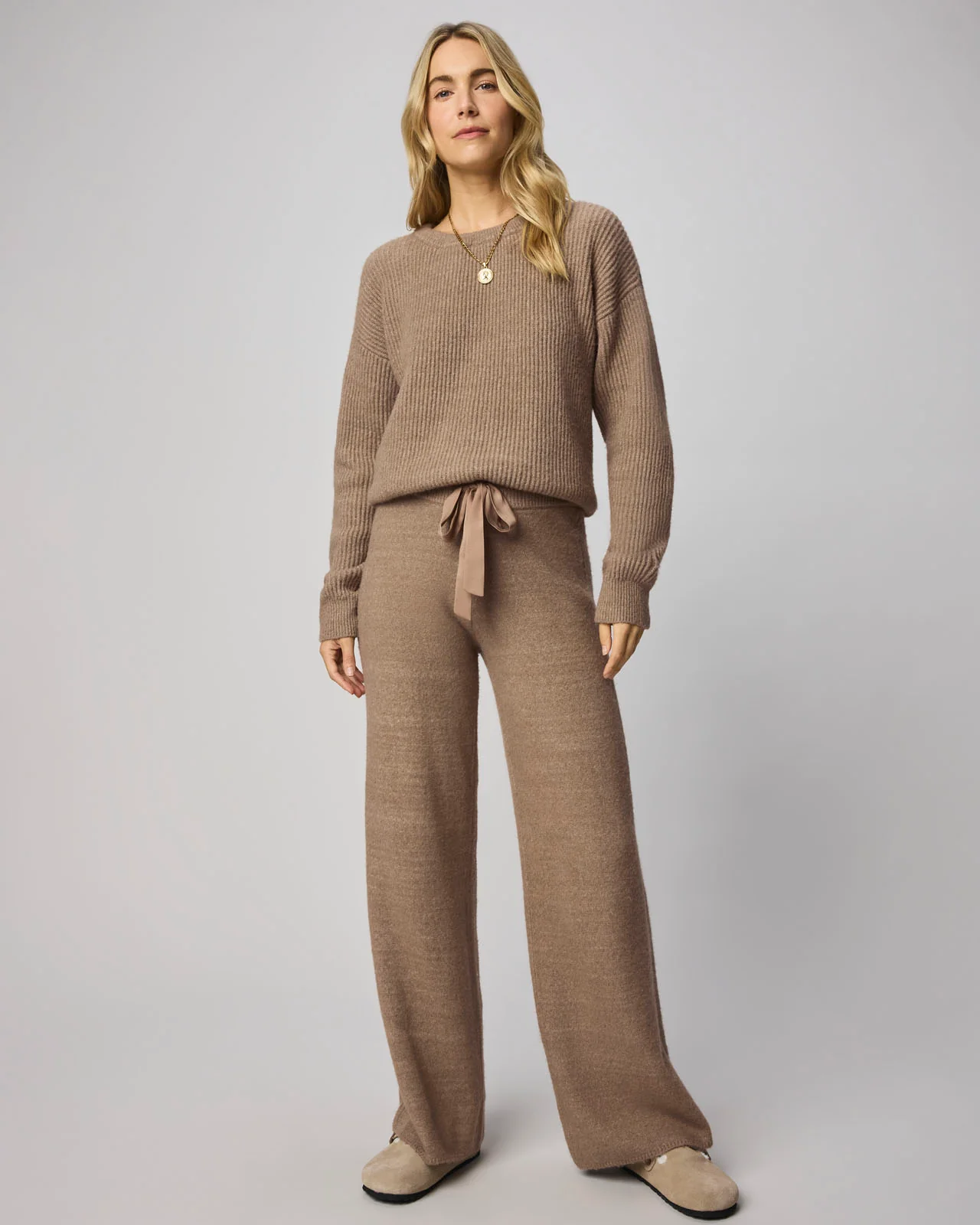 Stassi Satin Tie Sweater Pant - Image 2