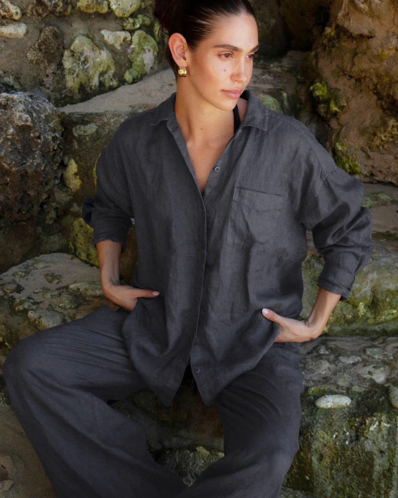Stella Linen Button Down Shirt - Image 8