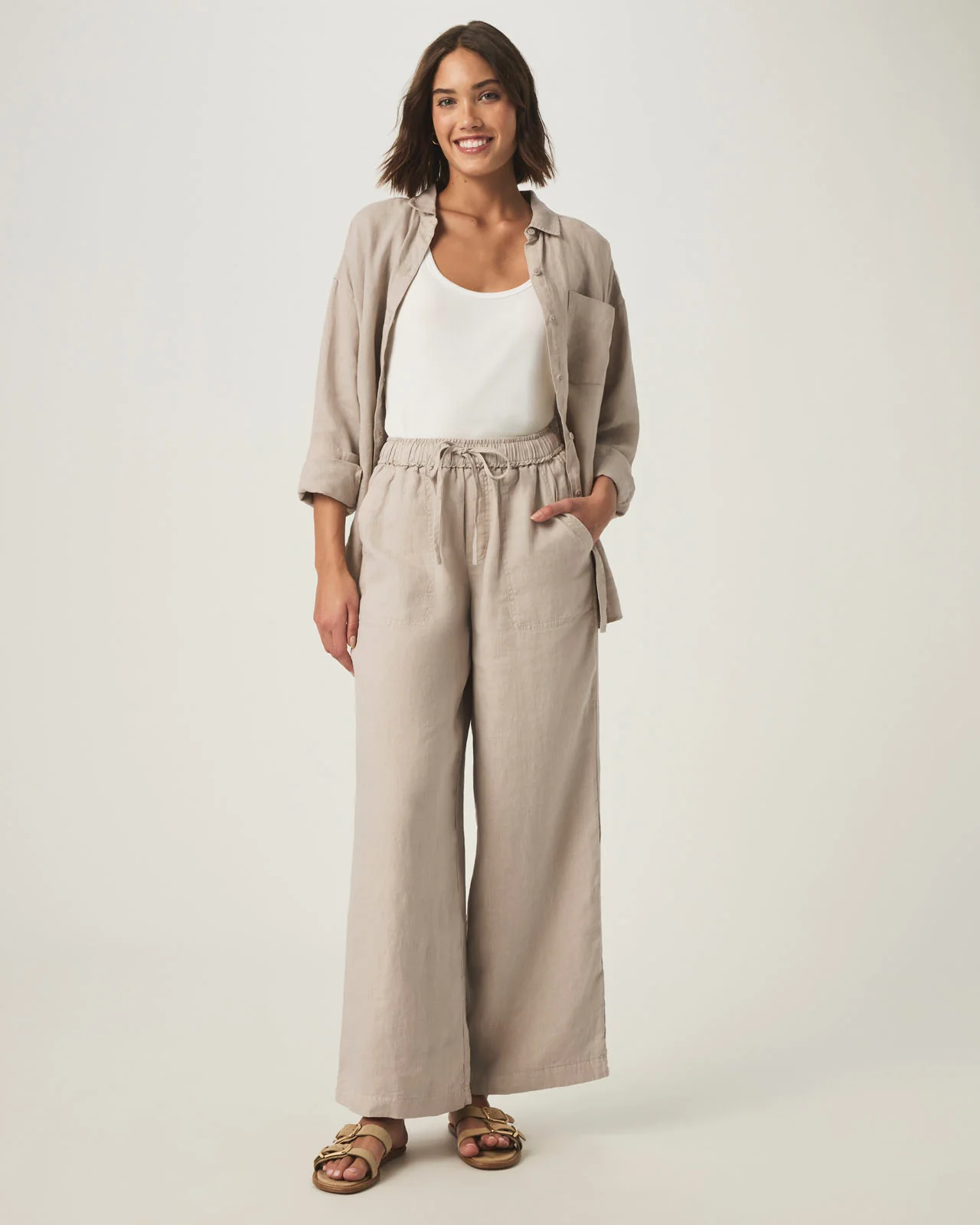 Stella Linen Full Length Pant - Image 3