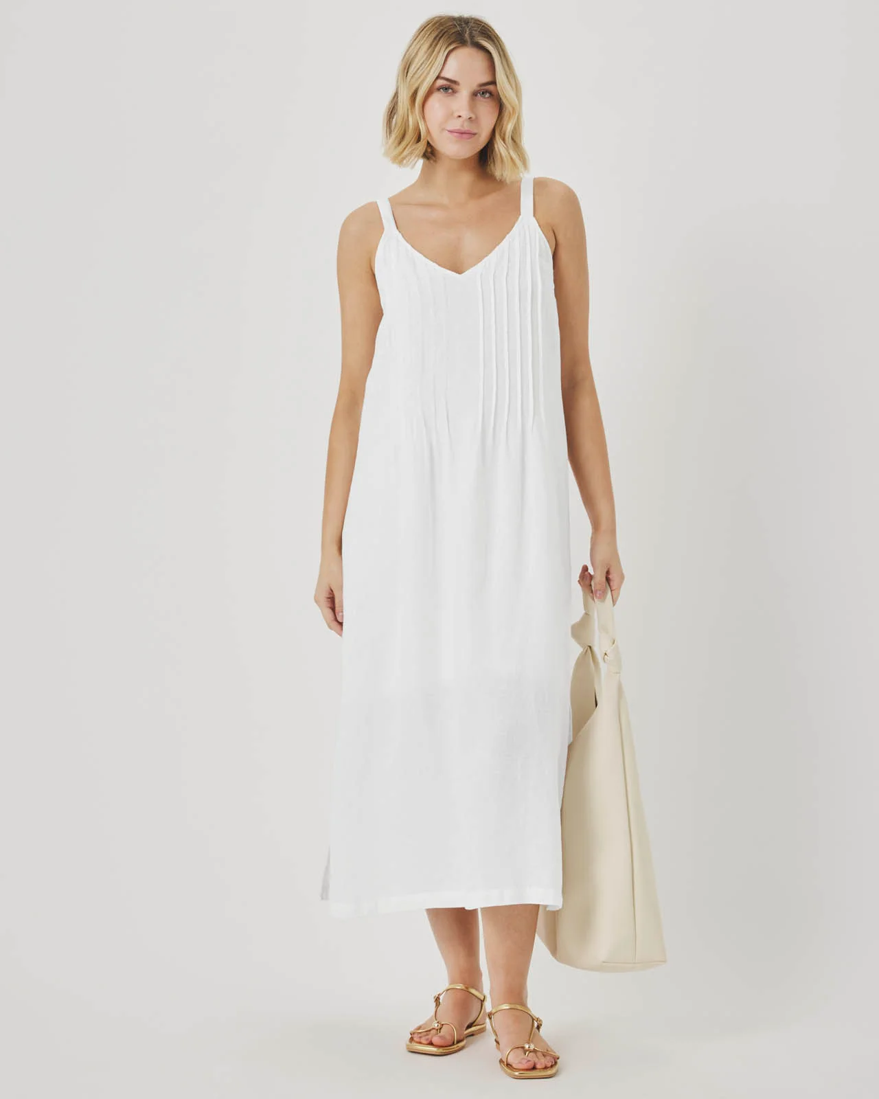 Stella Linen Midi Dress - Image 3