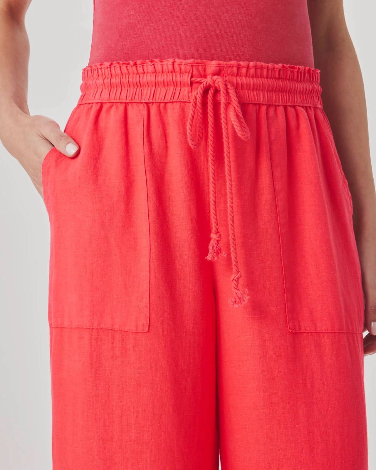 Stella Linen Paperbag Pant - Image 12