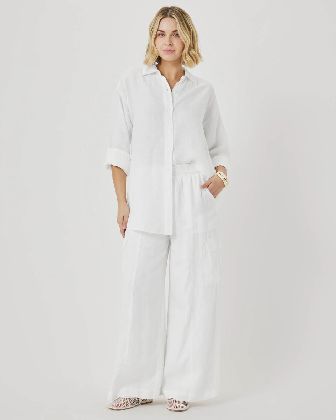 Stella Linen Paperbag Pant - Image 14
