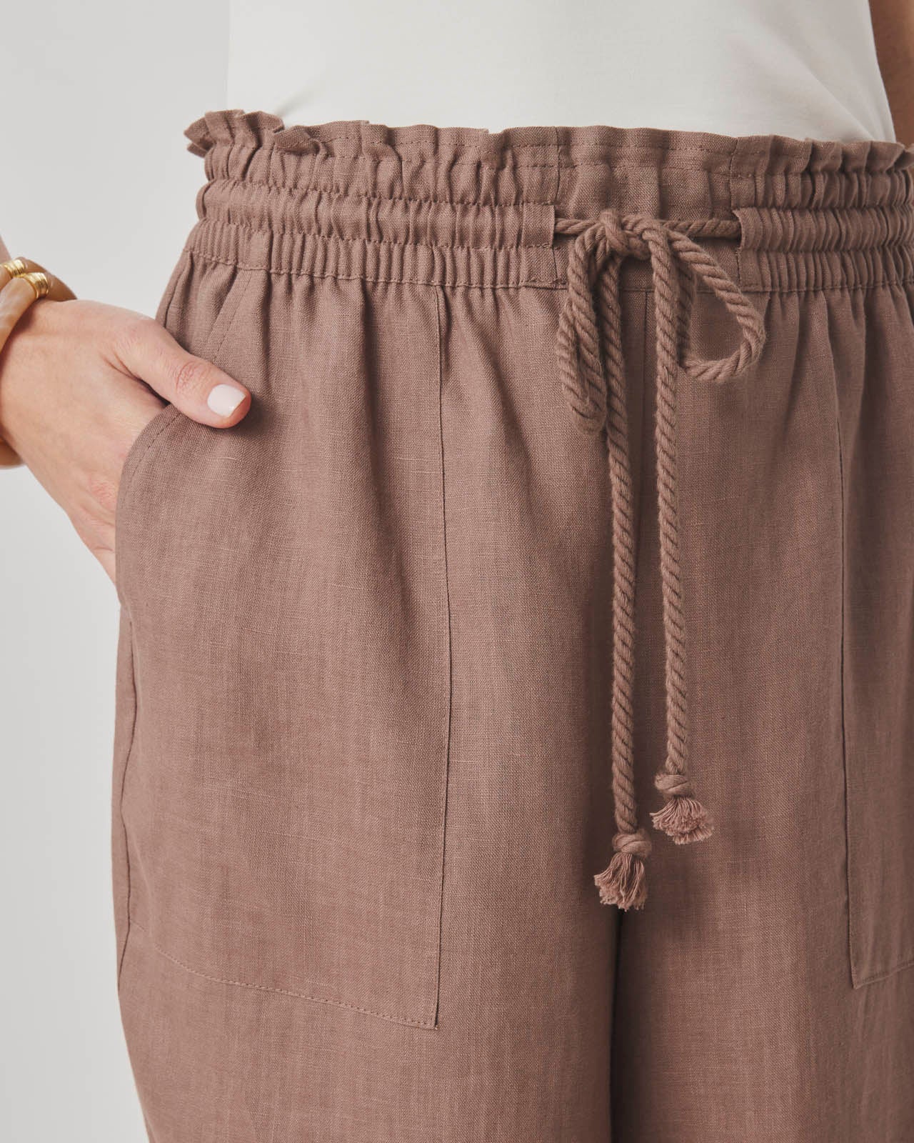 Stella Linen Paperbag Pant - Image 21